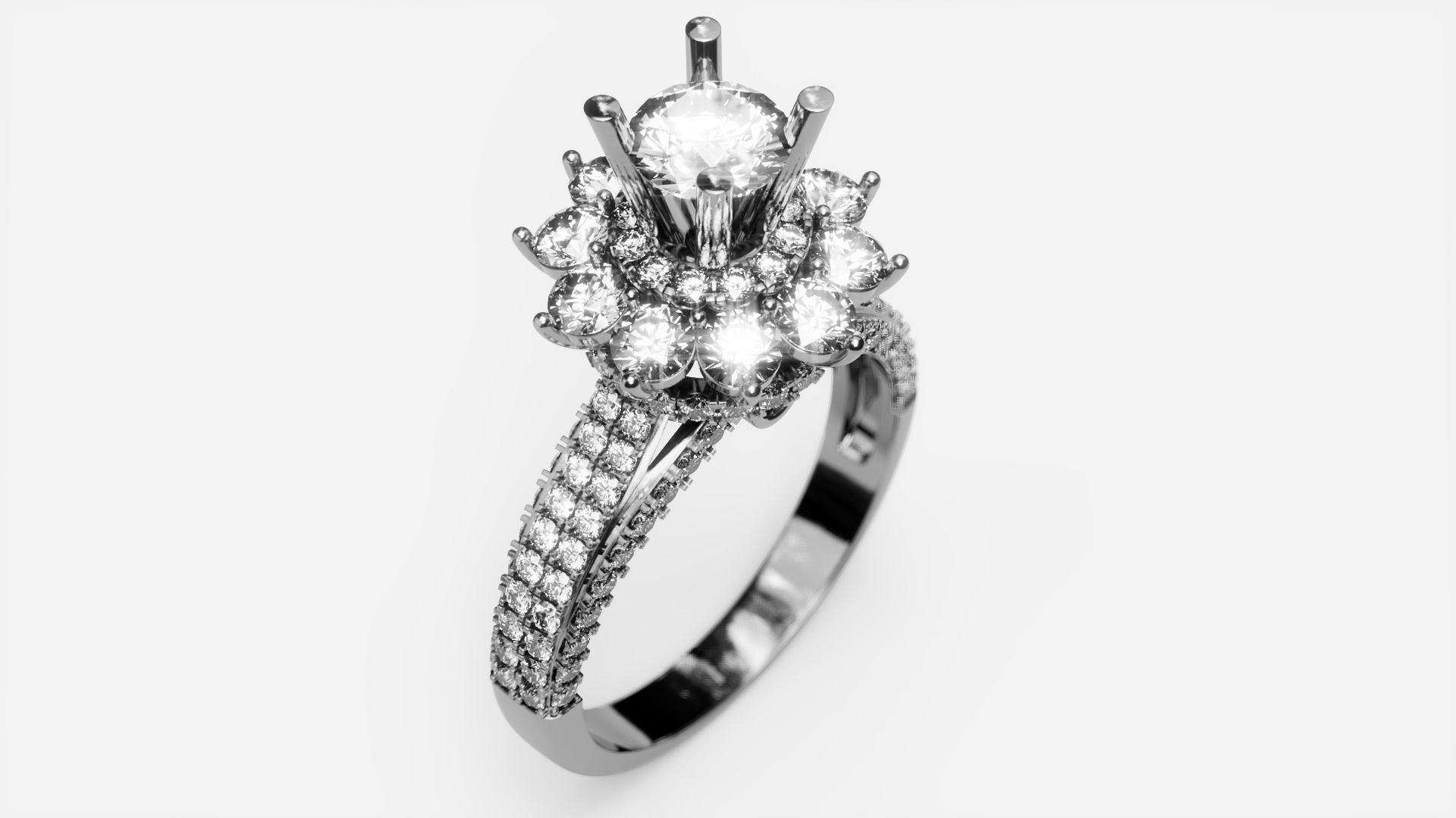 Engagement Ring 5 3D print model_1