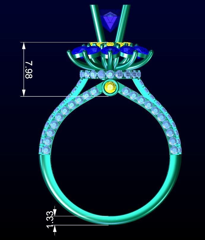 Engagement Ring 5 3D print model_6