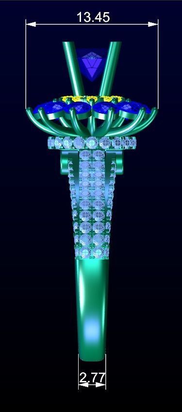 Engagement Ring 5 3D print model_5