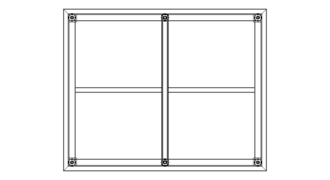 Custom Steel Table With Undershelf 3D model_8