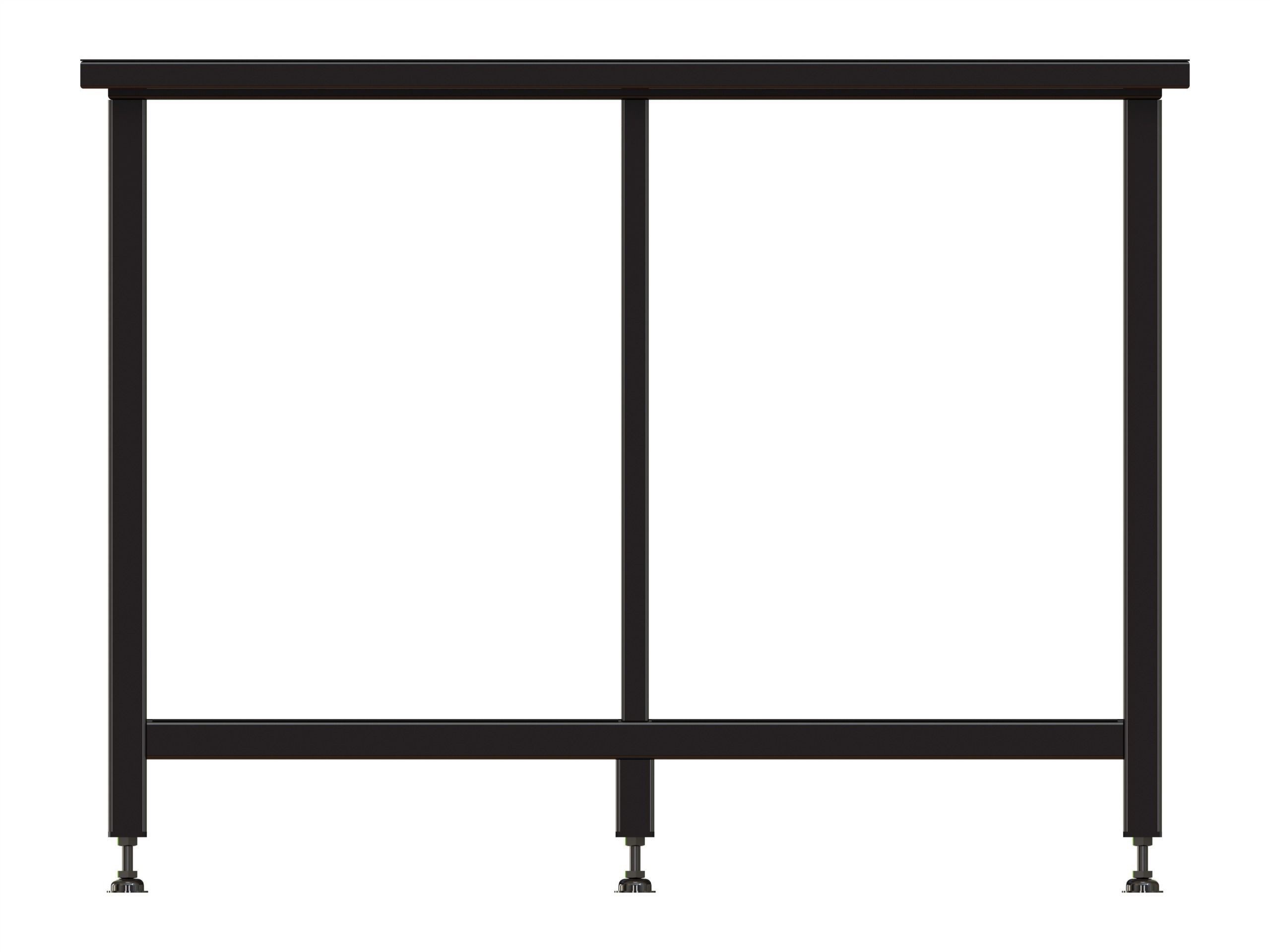 Custom Steel Table With Undershelf 3D model_1