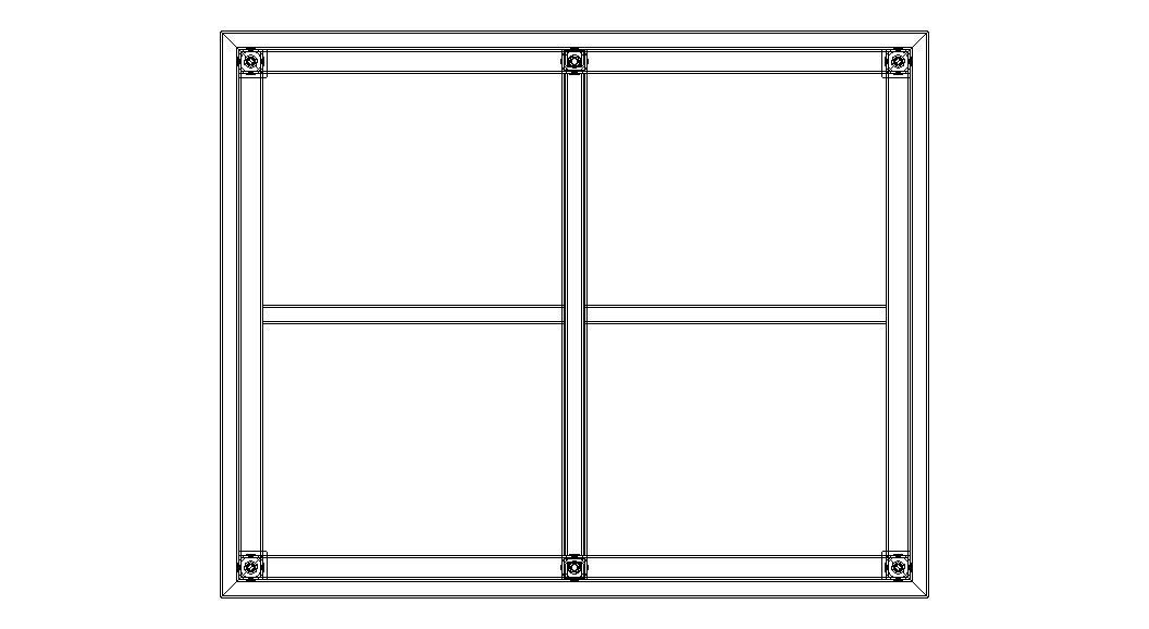 Custom Steel Table With Undershelf 3D model_24