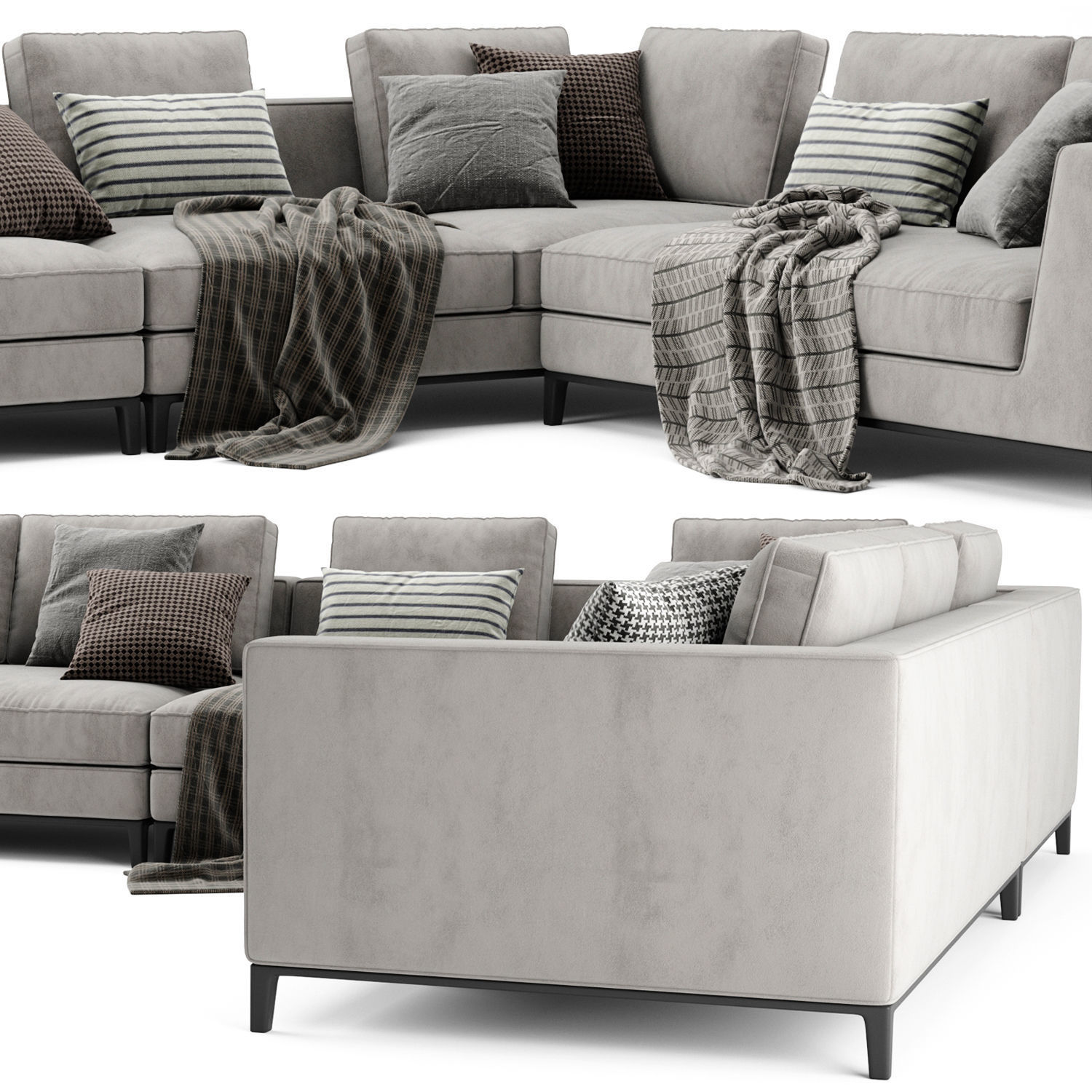 Lucrezia L Shaped Sofa 3D model_3