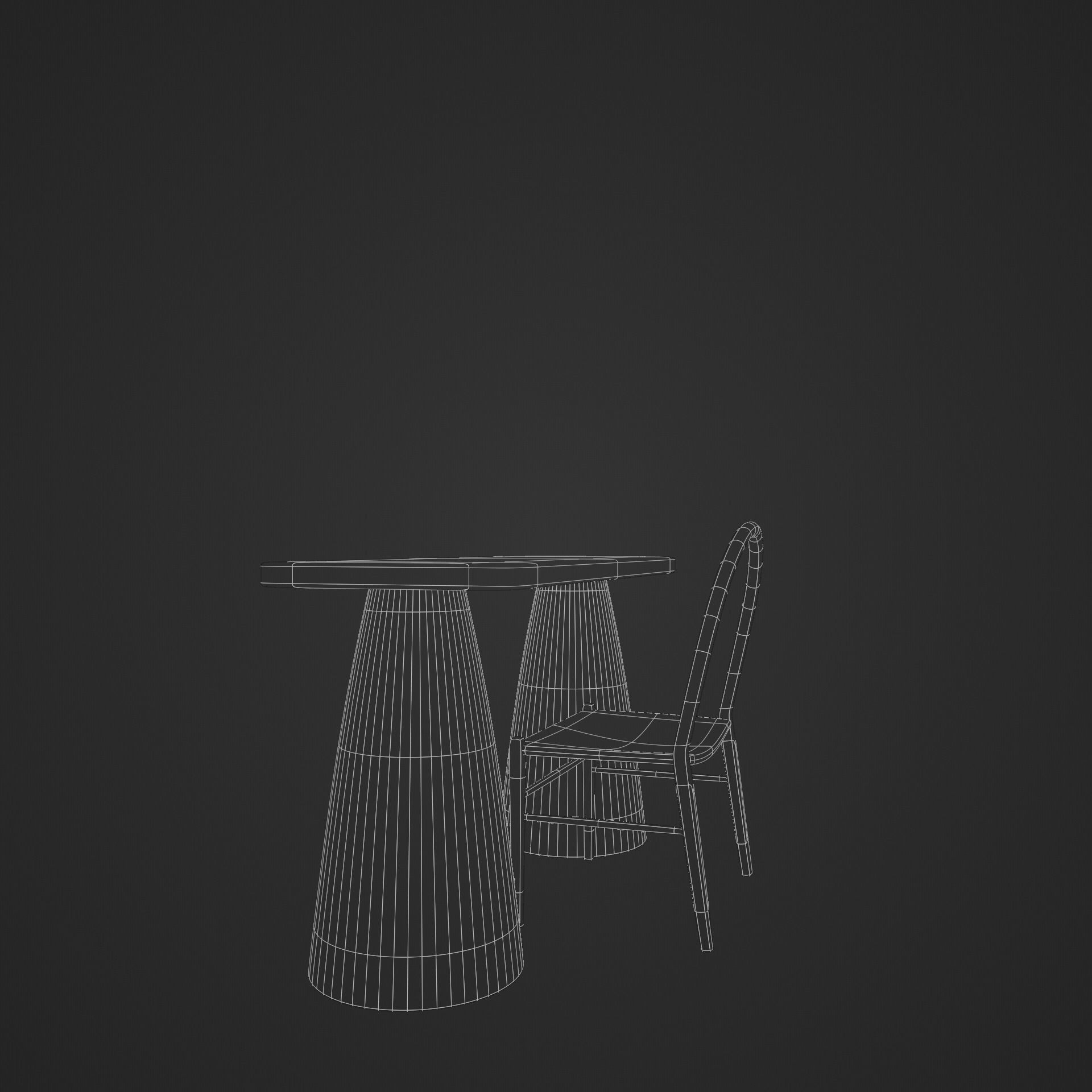 Table set 4  3D model_2