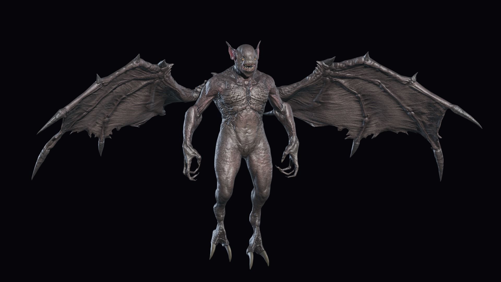 Fly Demon Low-poly 3D model_10