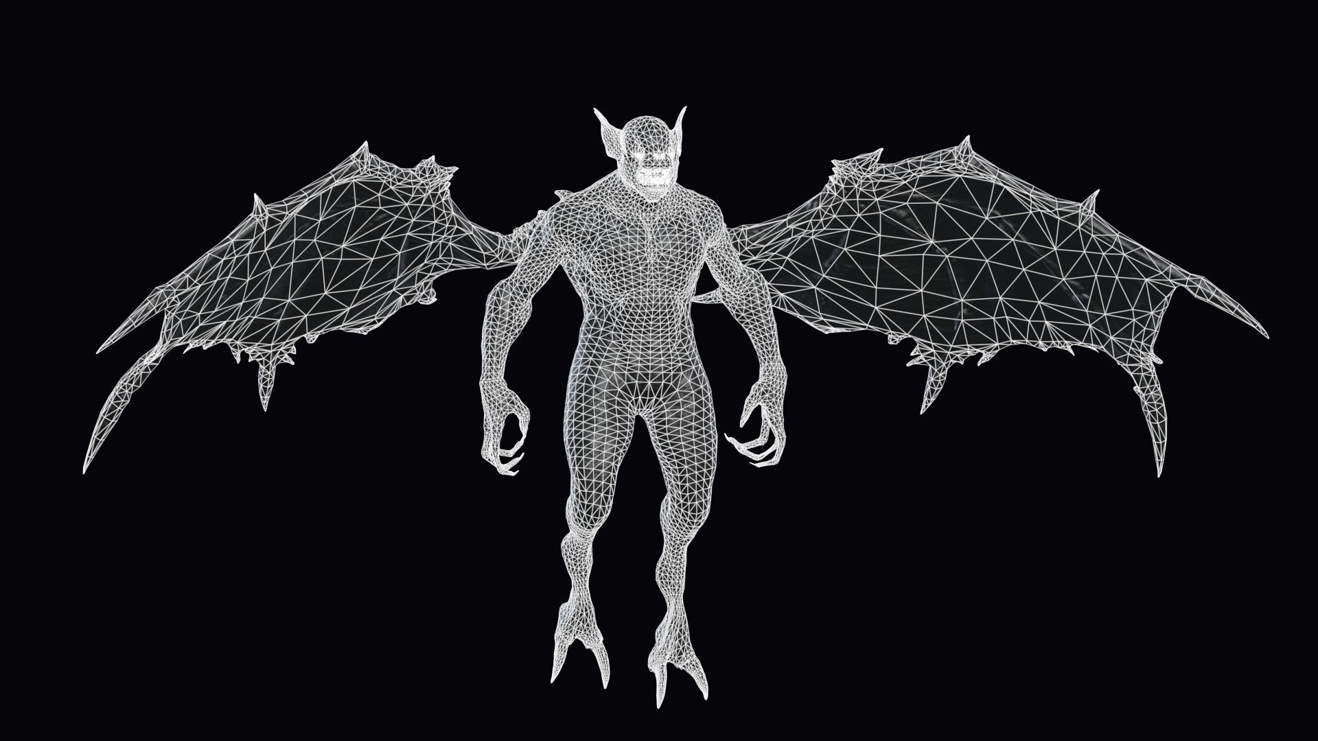 Fly Demon Low-poly 3D model_17