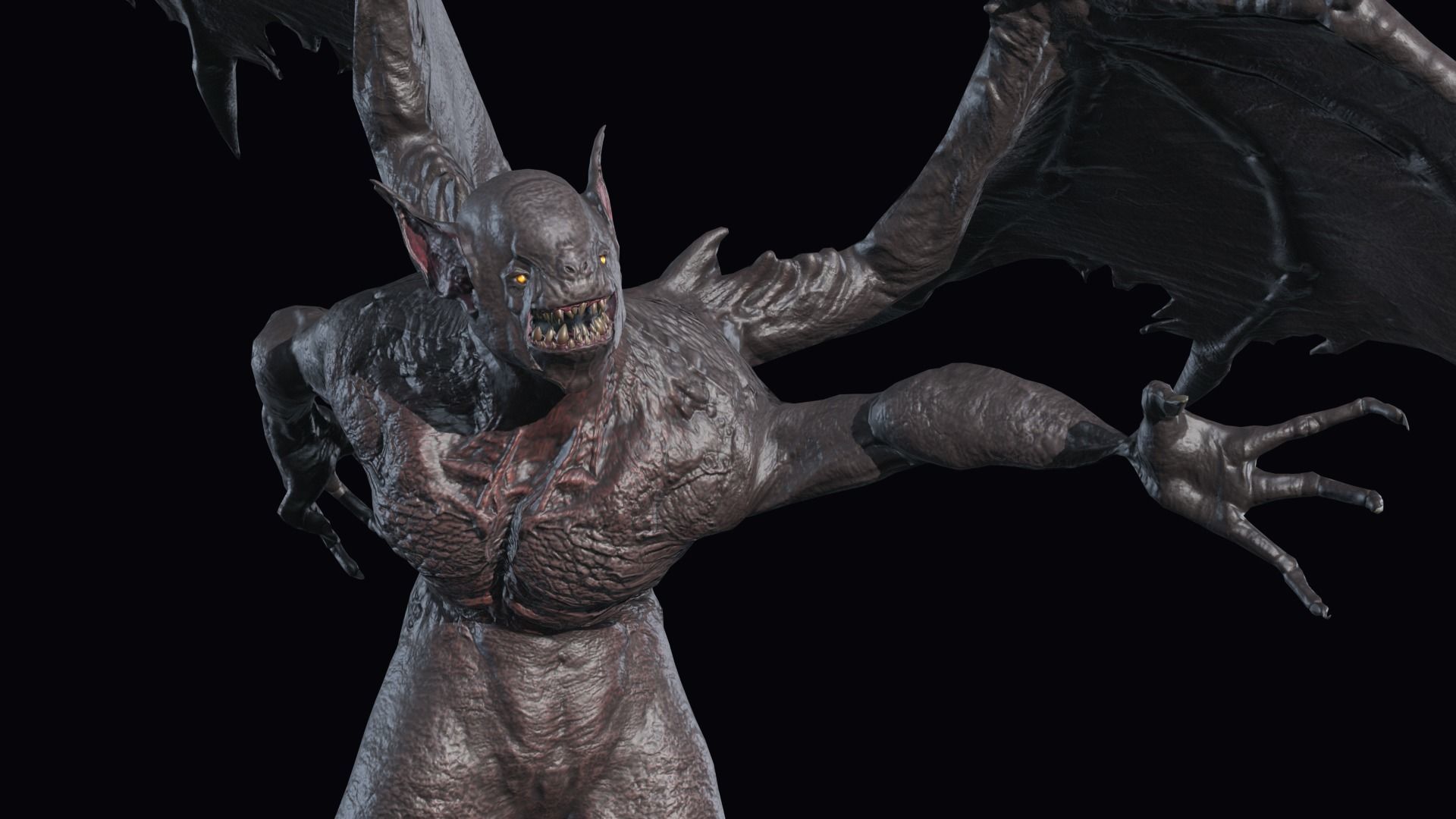 Fly Demon Low-poly 3D model_6