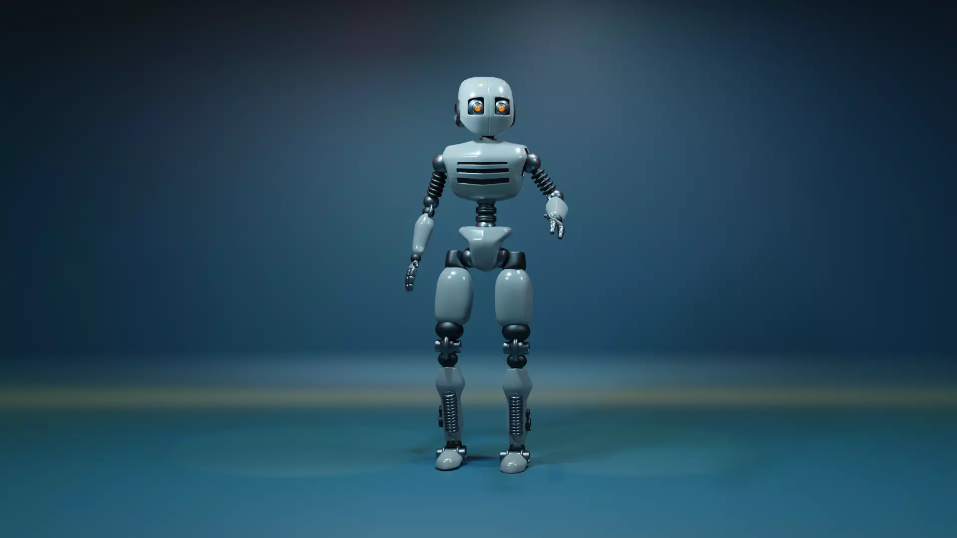 Rigged Robot 3D model_0