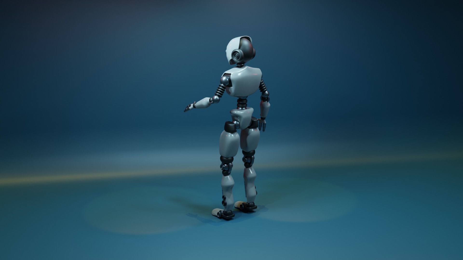 Rigged Robot 3D model_1