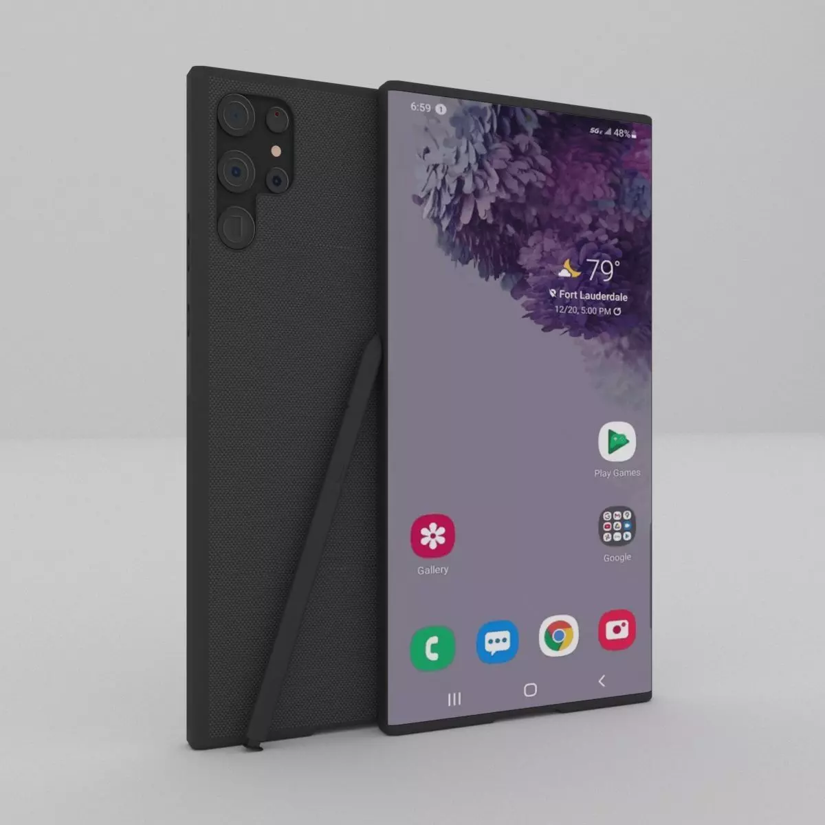 Galaxy S22 Ultra Low-poly 3D model_0