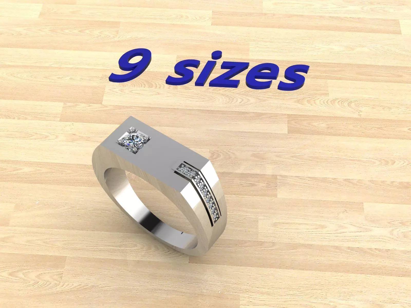man ring for attracting women - 9 sizes 3D print model_0
