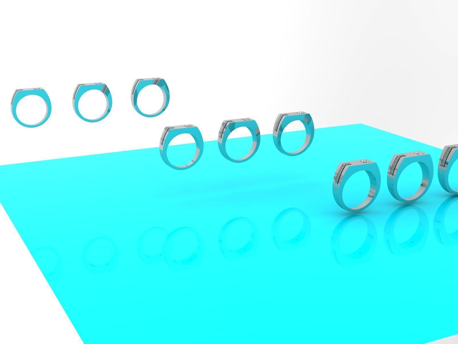 man ring for attracting women - 9 sizes 3D print model_4