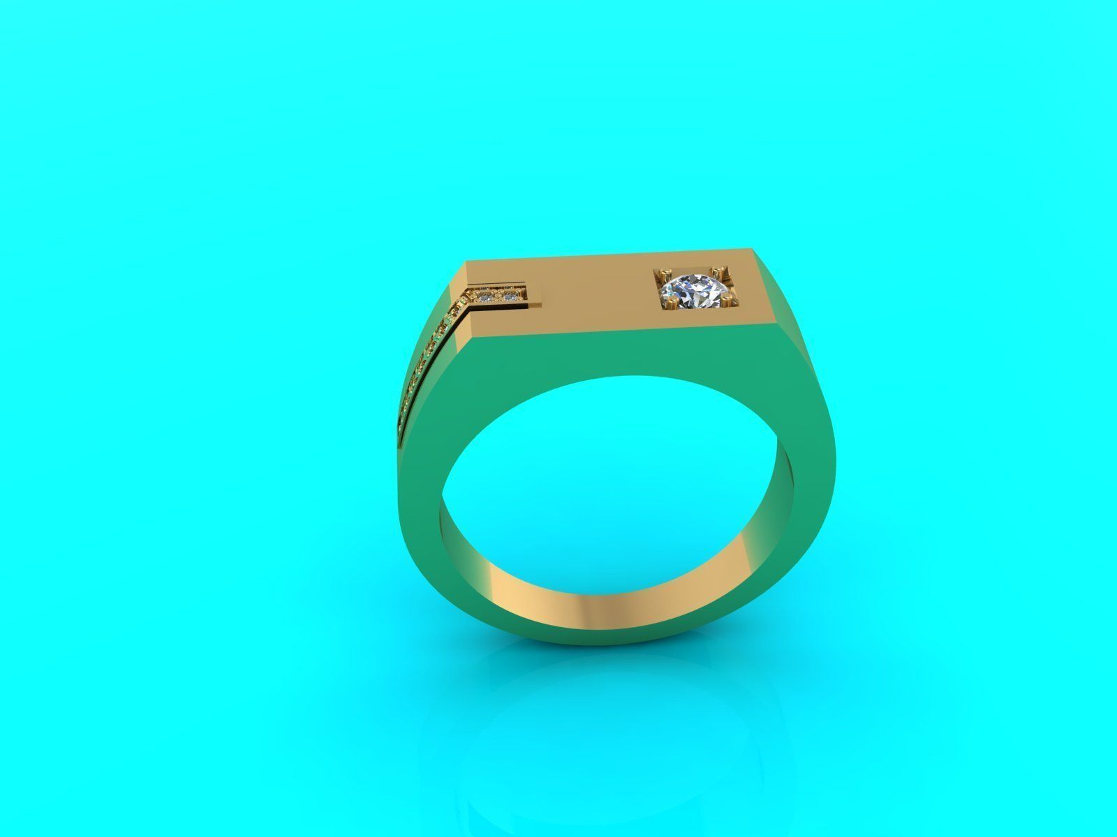 man ring for attracting women - 9 sizes 3D print model_6