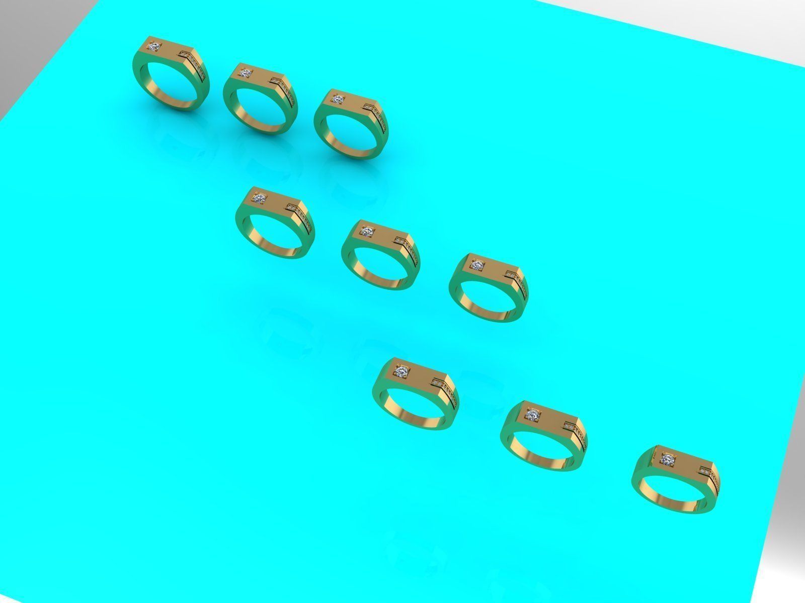 man ring for attracting women - 9 sizes 3D print model_5