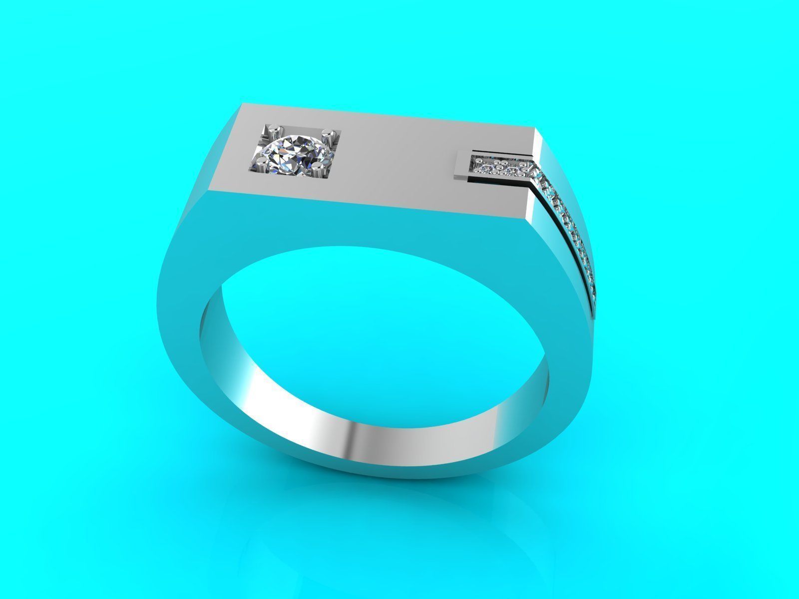 man ring for attracting women - 9 sizes 3D print model_1