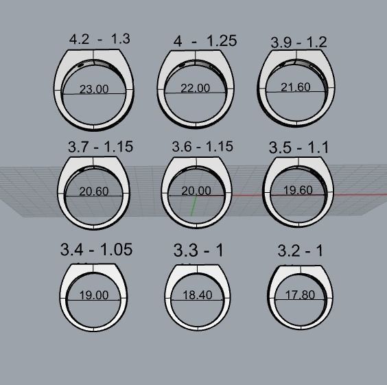 man ring for attracting women - 9 sizes 3D print model_9