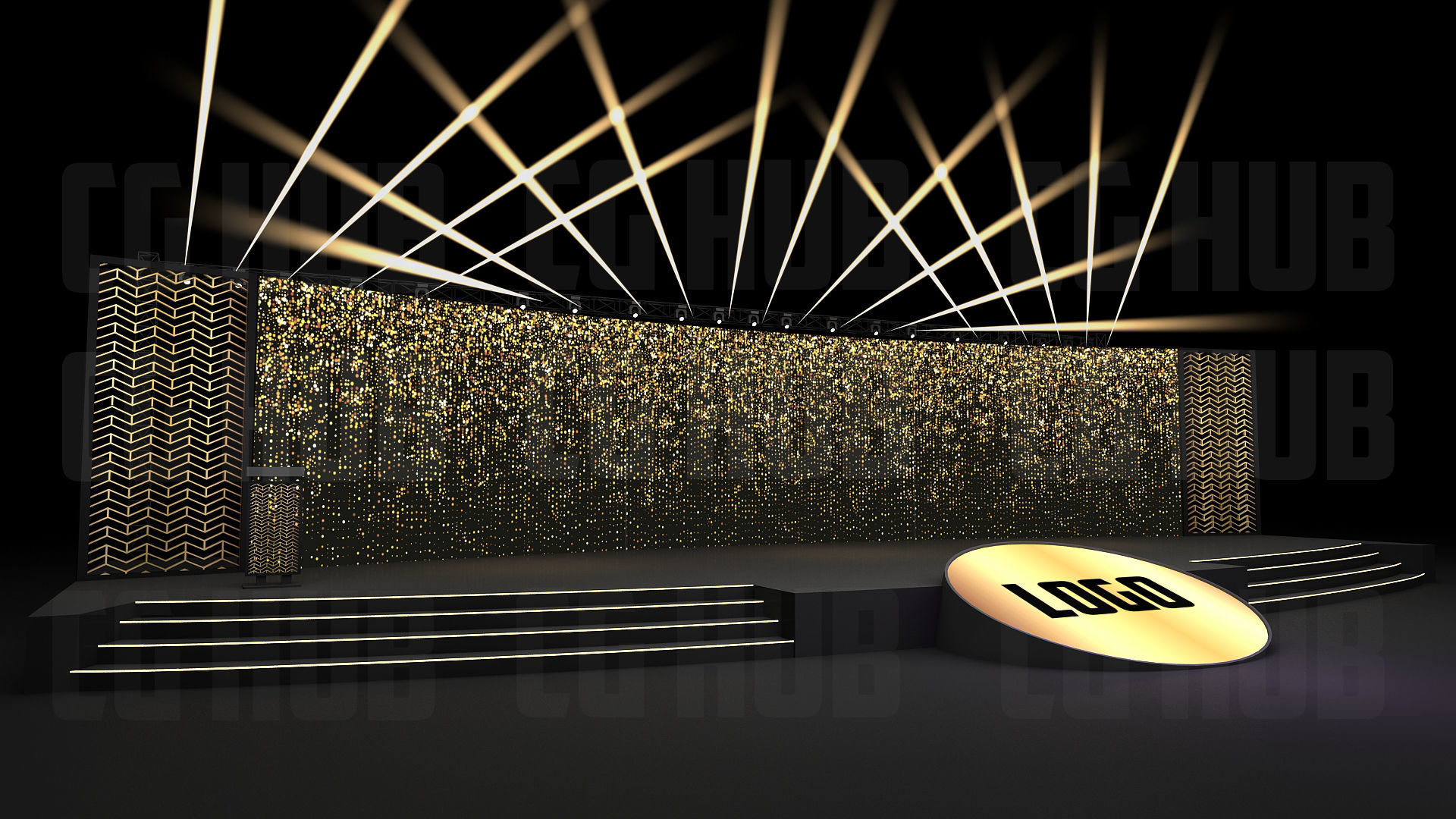 Event stage design 3D model_3