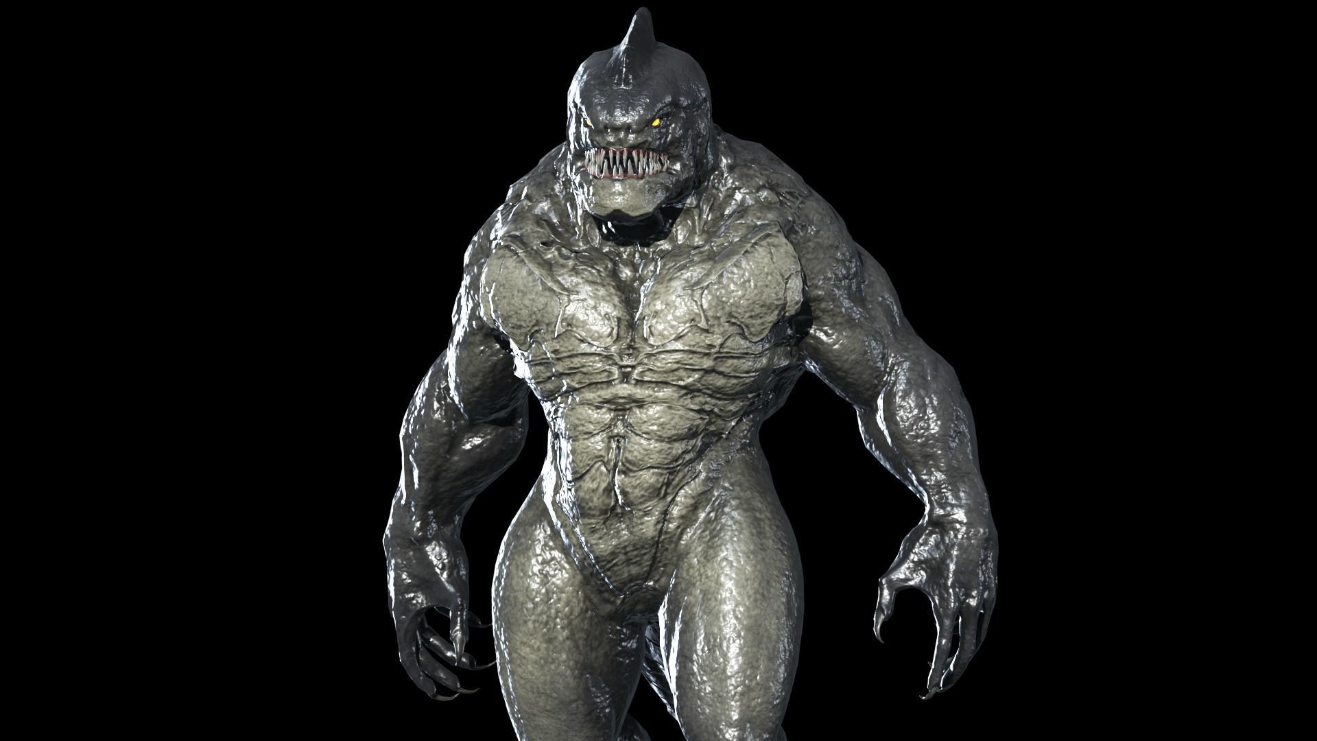 Fish Mutant 2 Low-poly 3D model_4