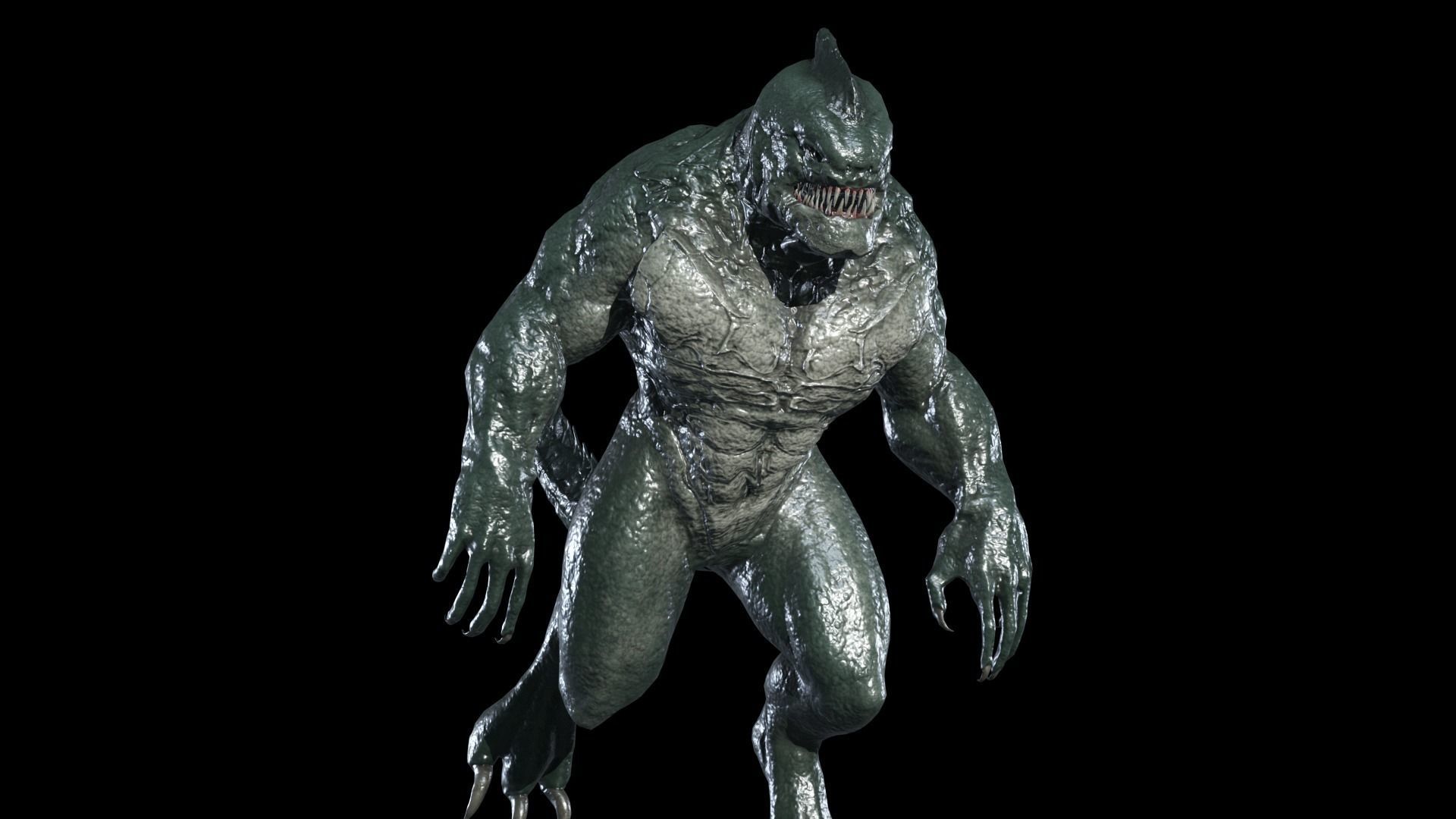 Fish Mutant 2 Low-poly 3D model_8