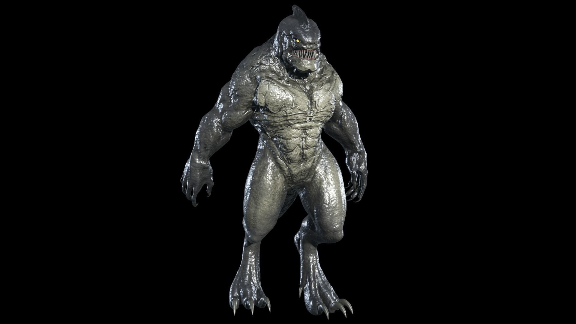 Fish Mutant 2 Low-poly 3D model_6