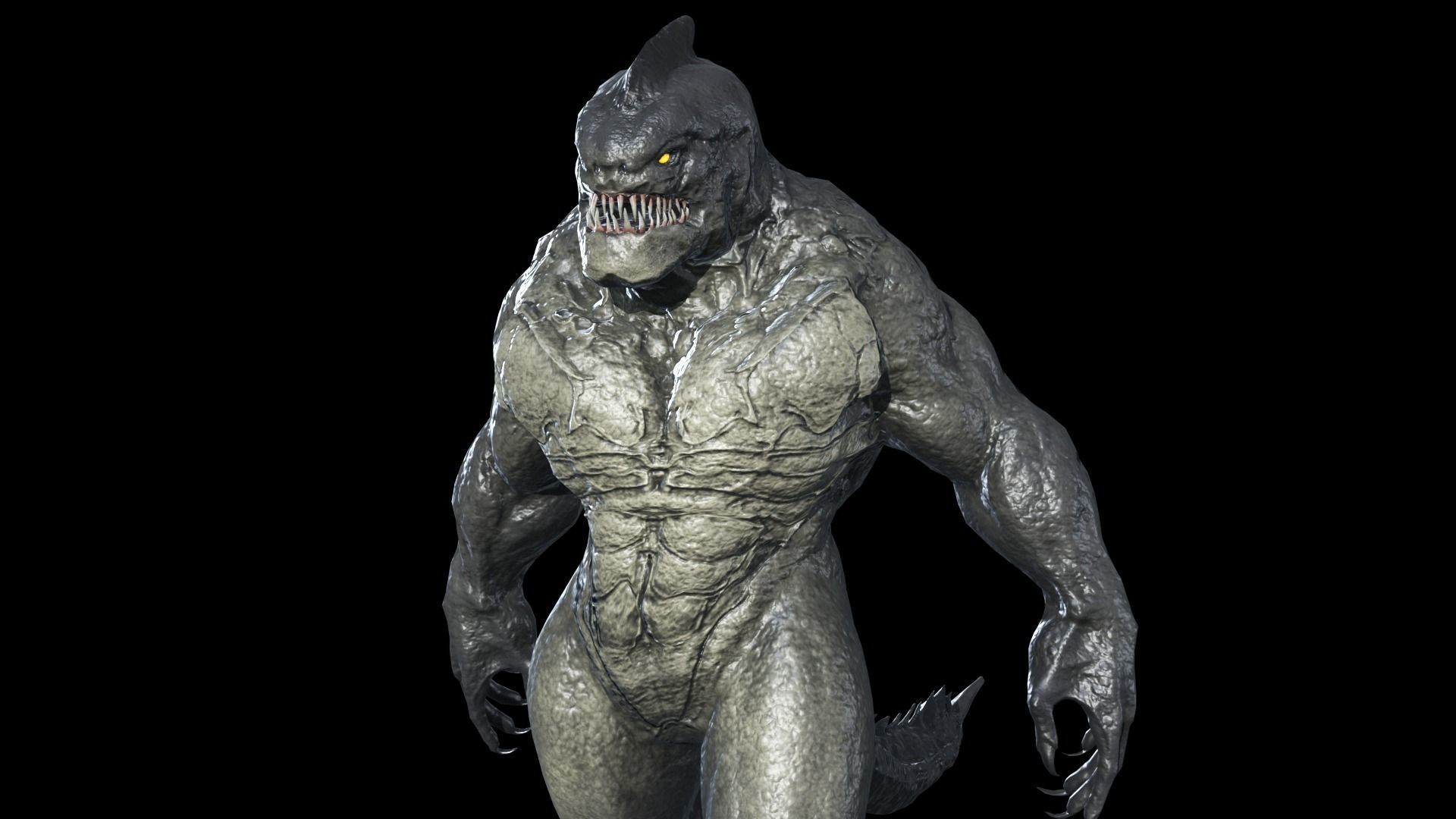 Fish Mutant 2 Low-poly 3D model_10