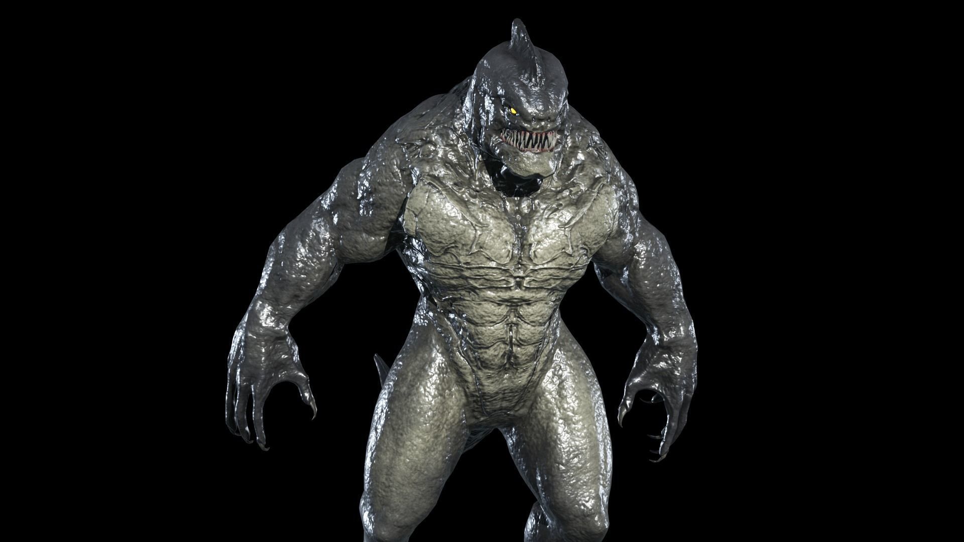 Fish Mutant 2 Low-poly 3D model_16