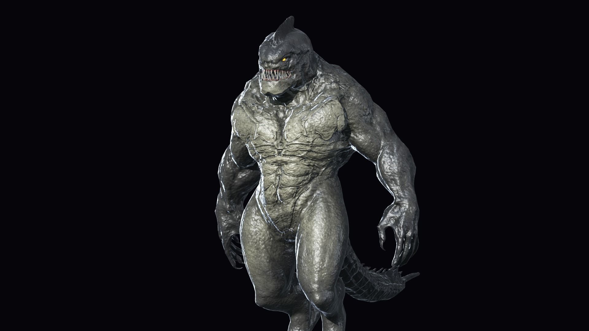 Fish Mutant 2 Low-poly 3D model_2