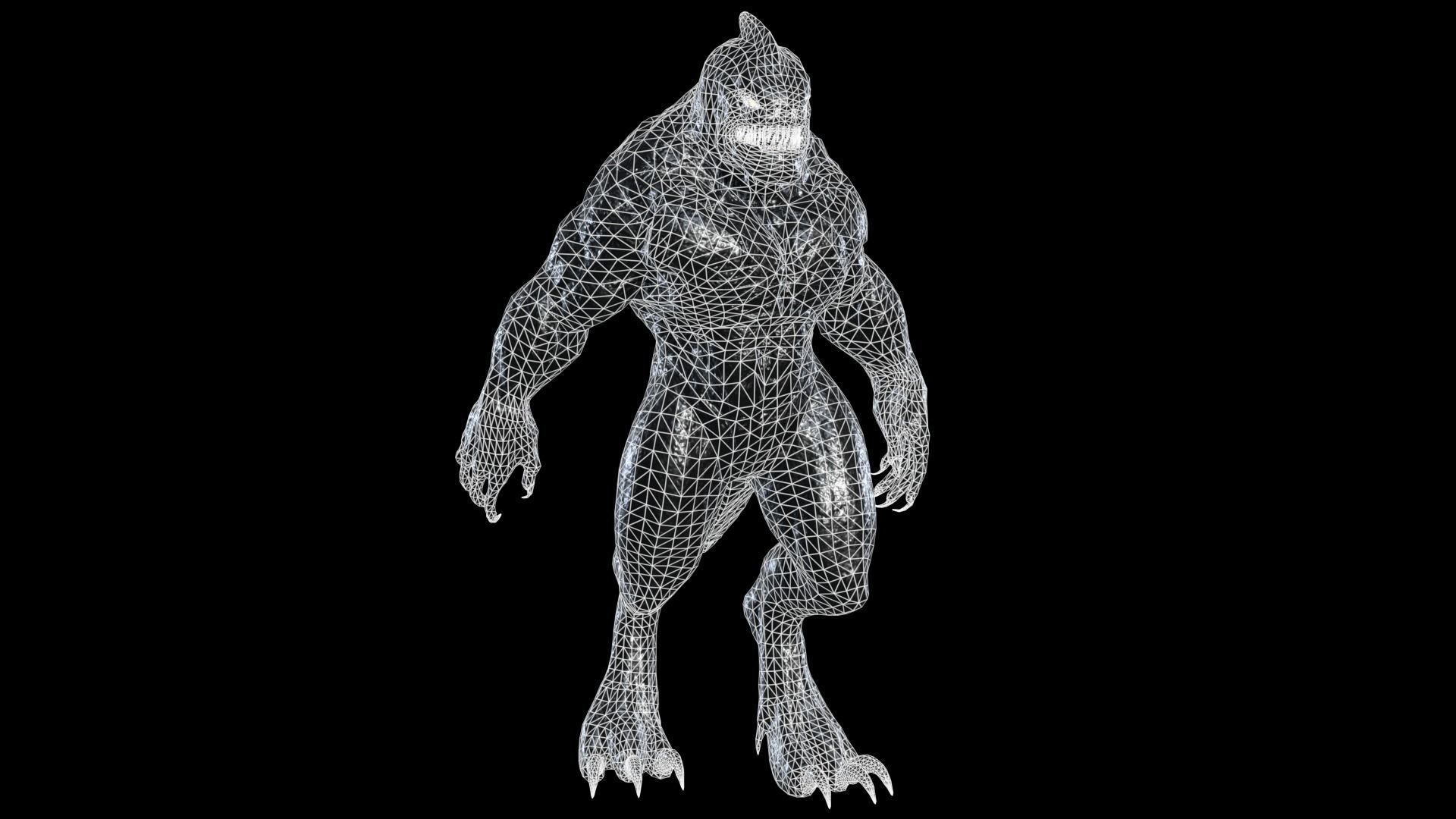 Fish Mutant 2 Low-poly 3D model_21
