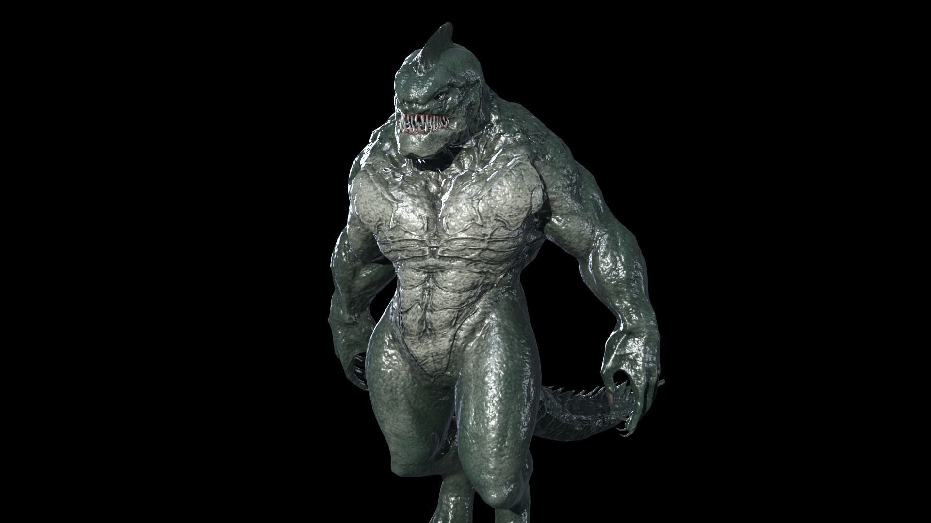 Fish Mutant 2 Low-poly 3D model_11