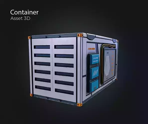 Container V2 Low-poly 3D model