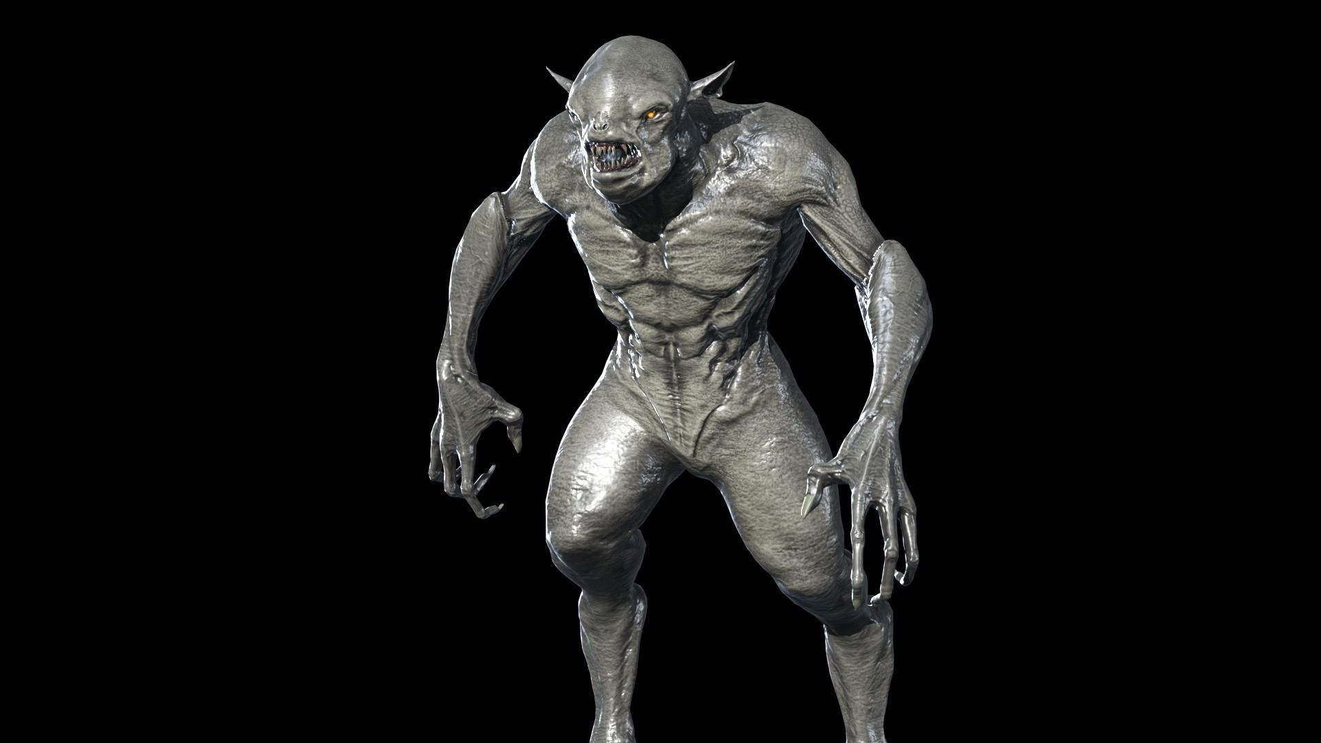 Monster Mutant Low-poly 3D model_10