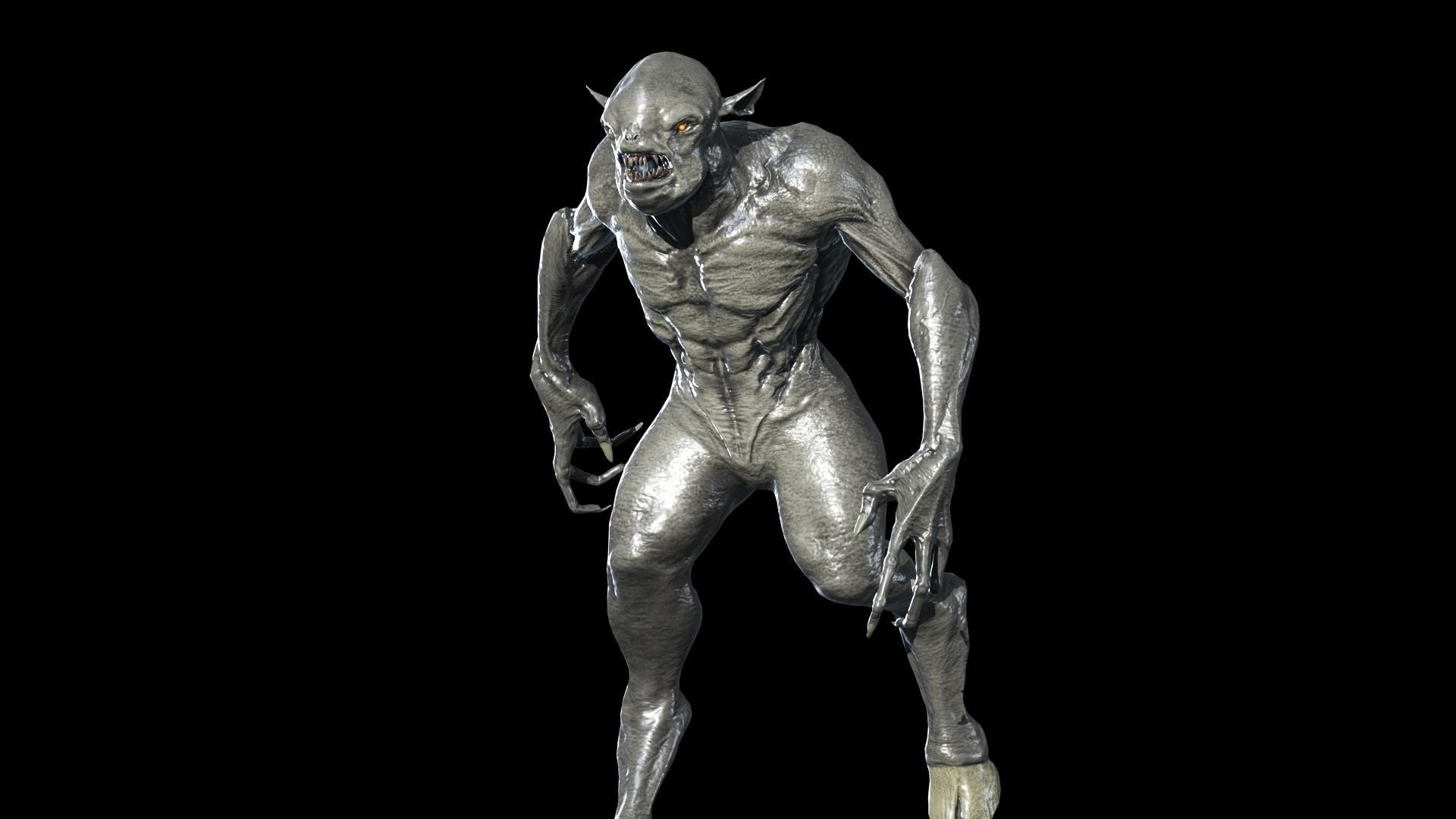 Monster Mutant Low-poly 3D model_15