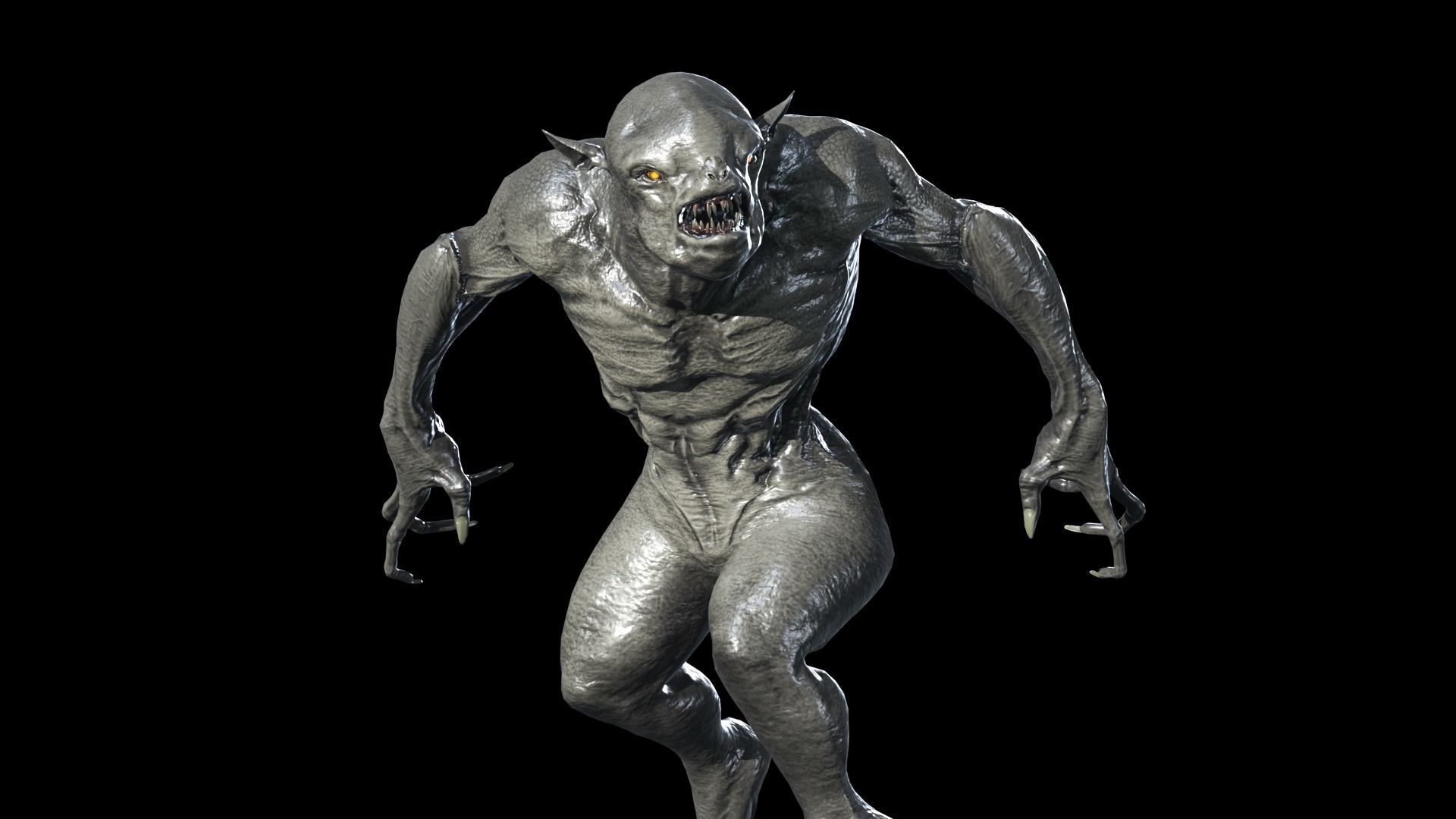 Monster Mutant Low-poly 3D model_14