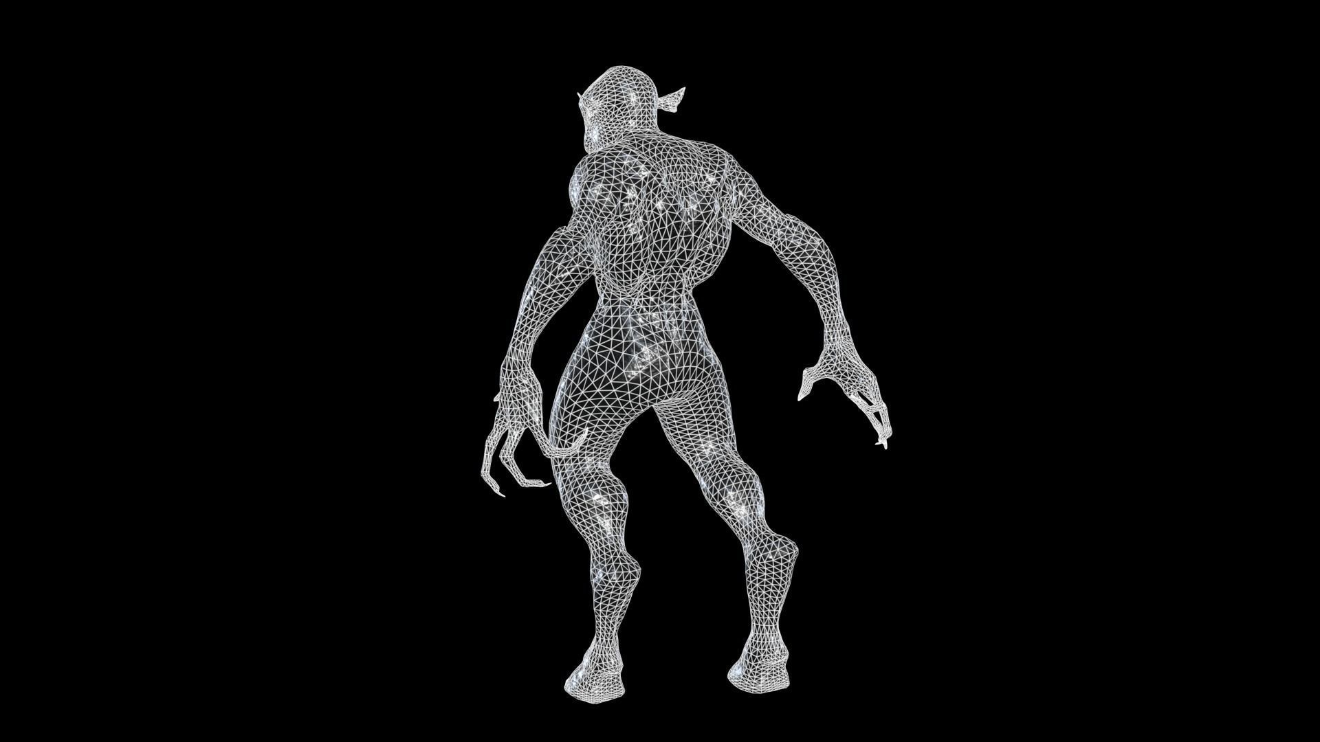 Monster Mutant Low-poly 3D model_18