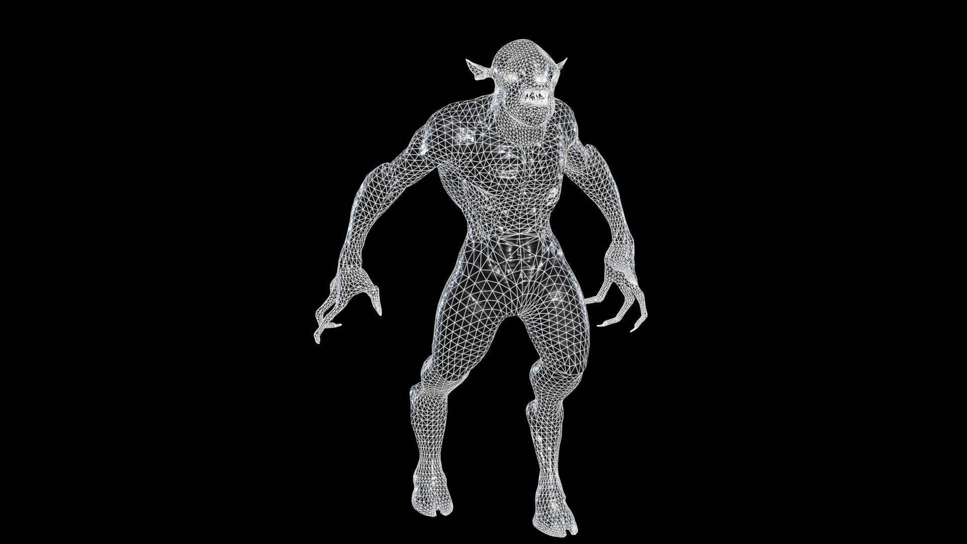 Monster Mutant Low-poly 3D model_19