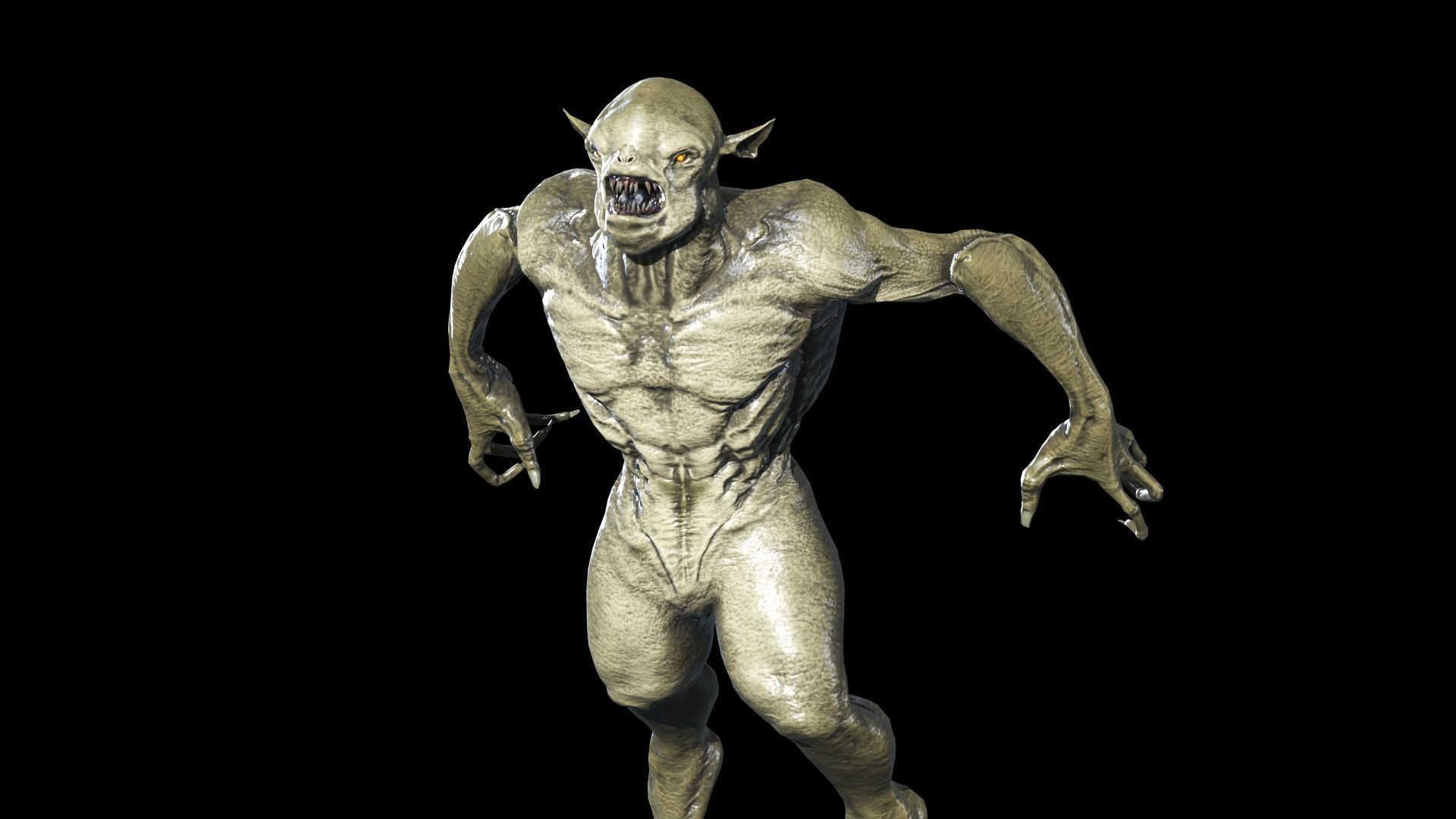 Monster Mutant Low-poly 3D model_13