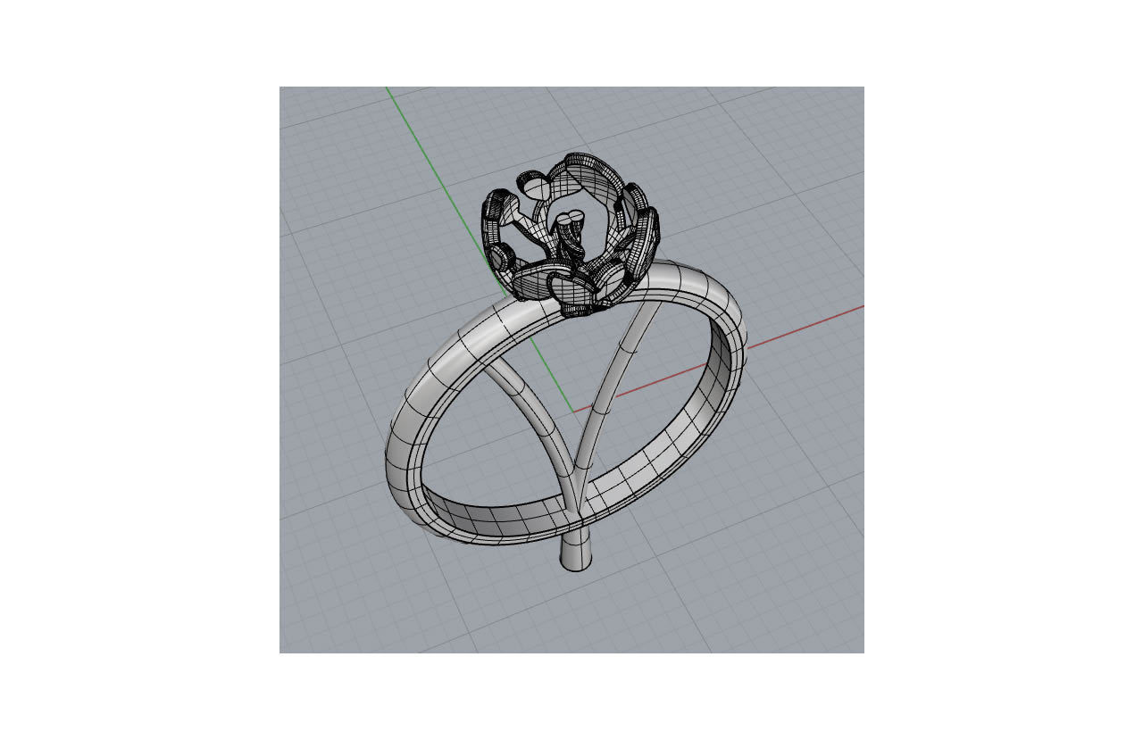 Exquisite Pearl Ring with Intricate Branch Design 3D print model_6