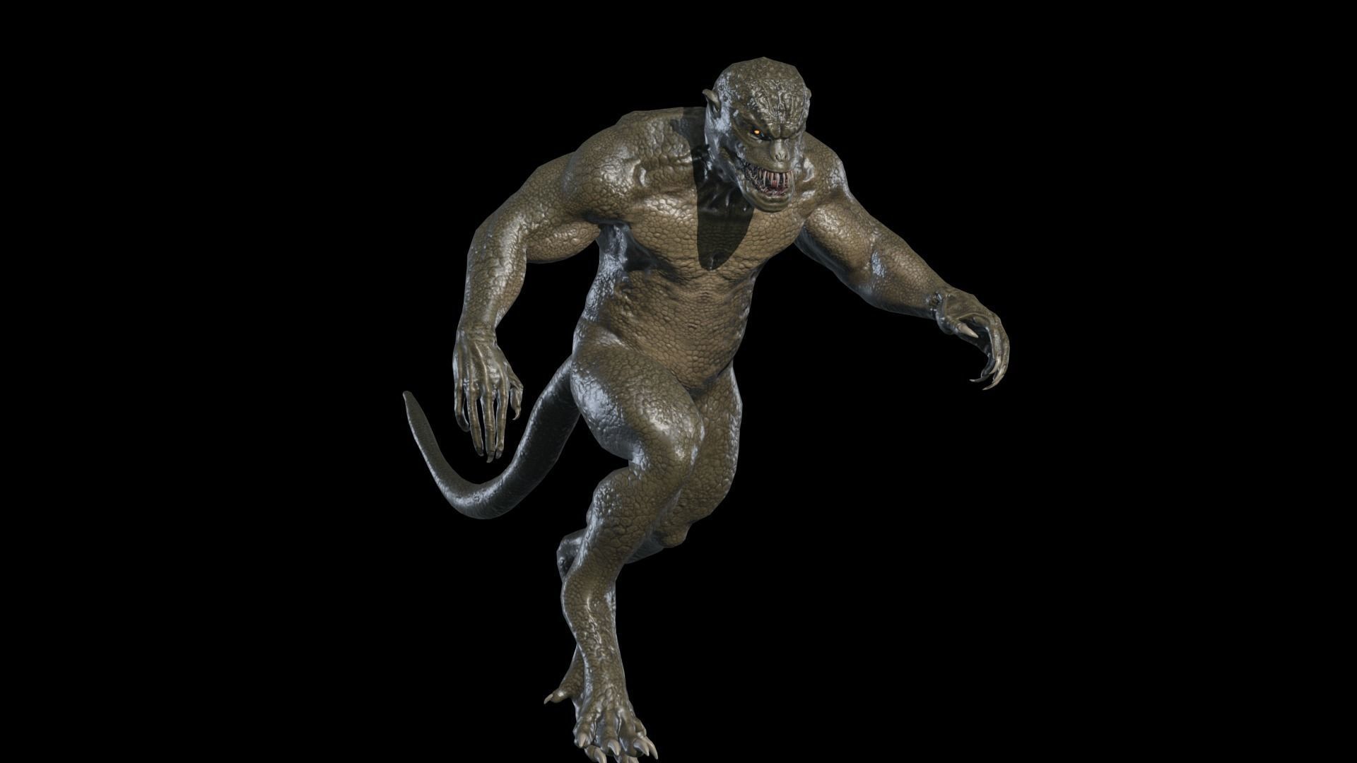 Reptile Mutant Low-poly 3D model_12