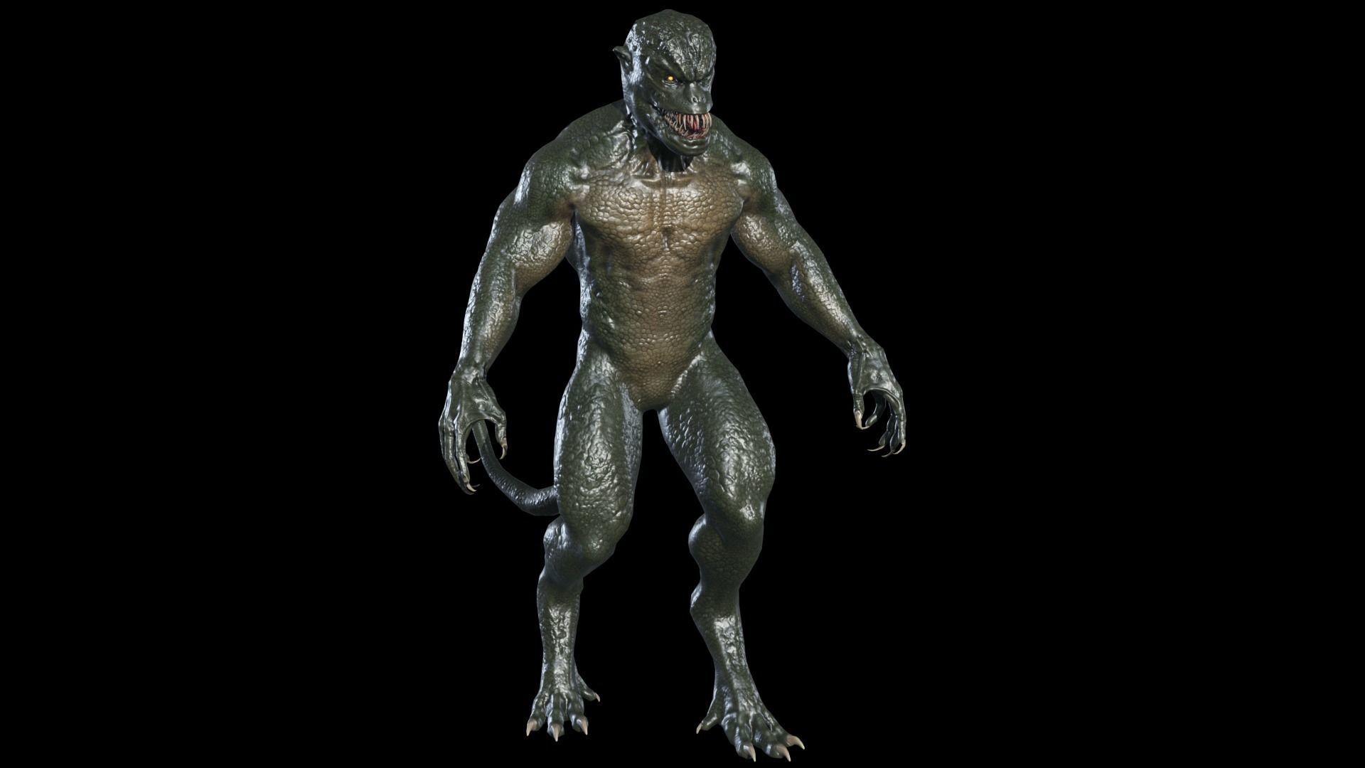 Reptile Mutant Low-poly 3D model_3