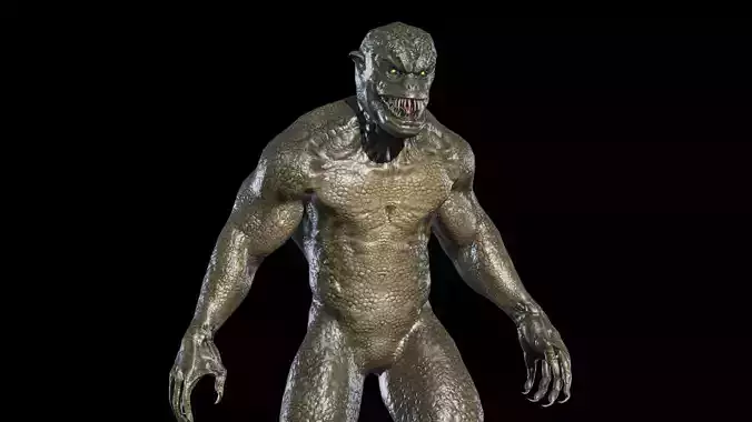 Reptile Mutant Low-poly 3D model