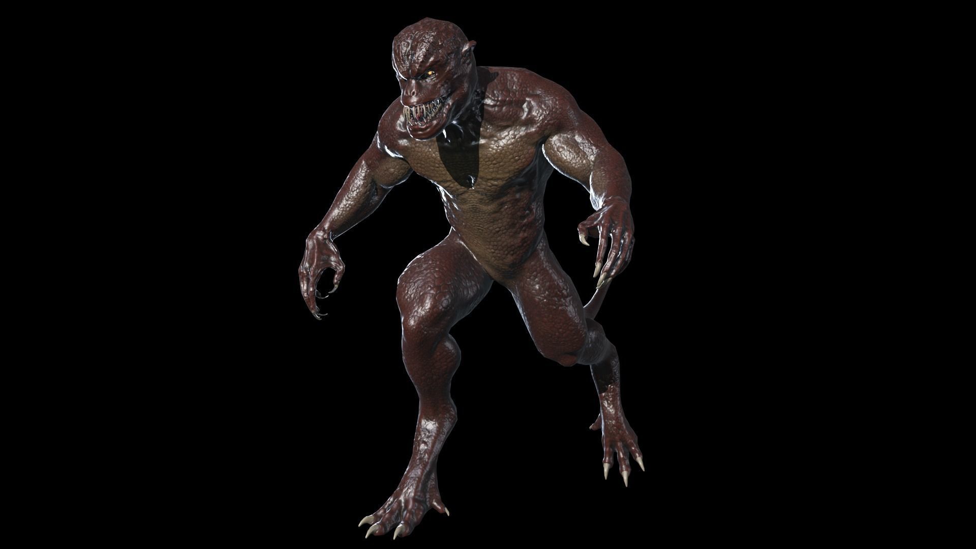 Reptile Mutant Low-poly 3D model_10