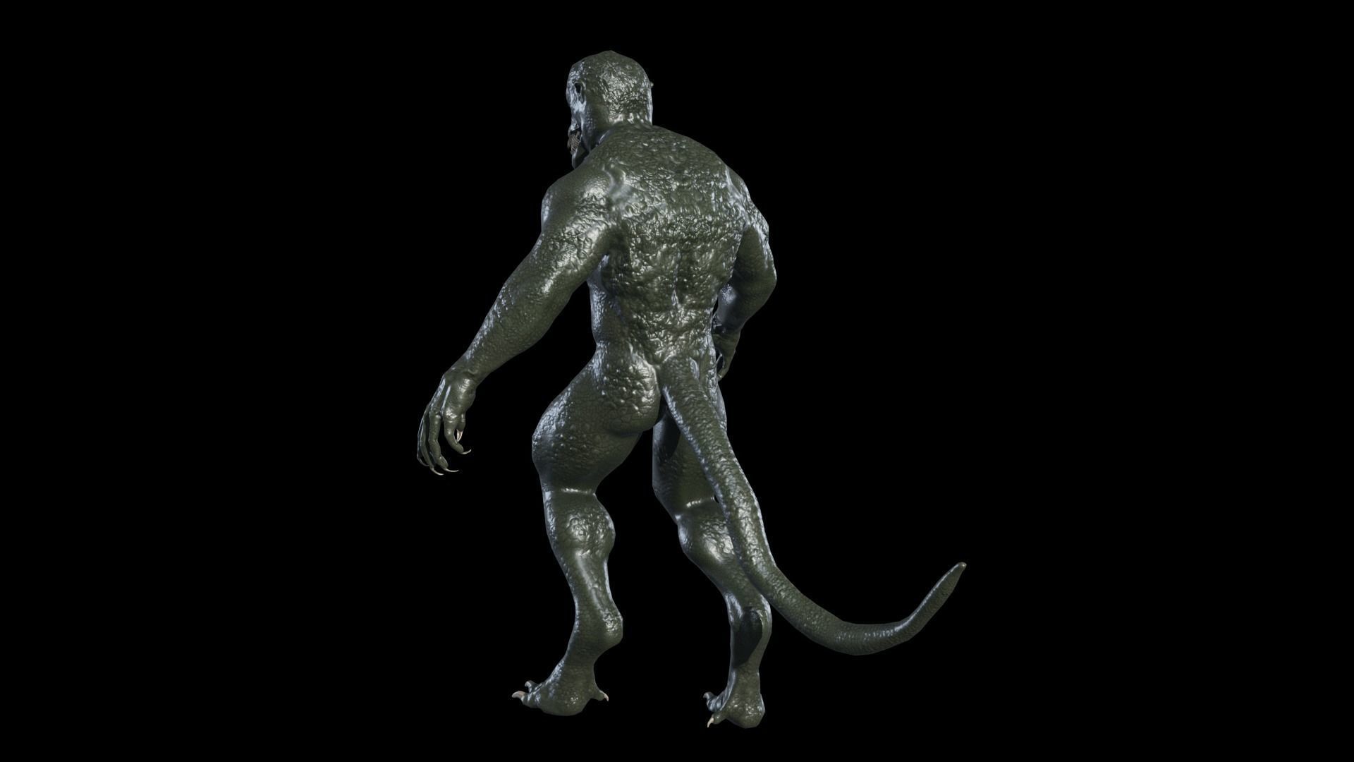 Reptile Mutant Low-poly 3D model_15