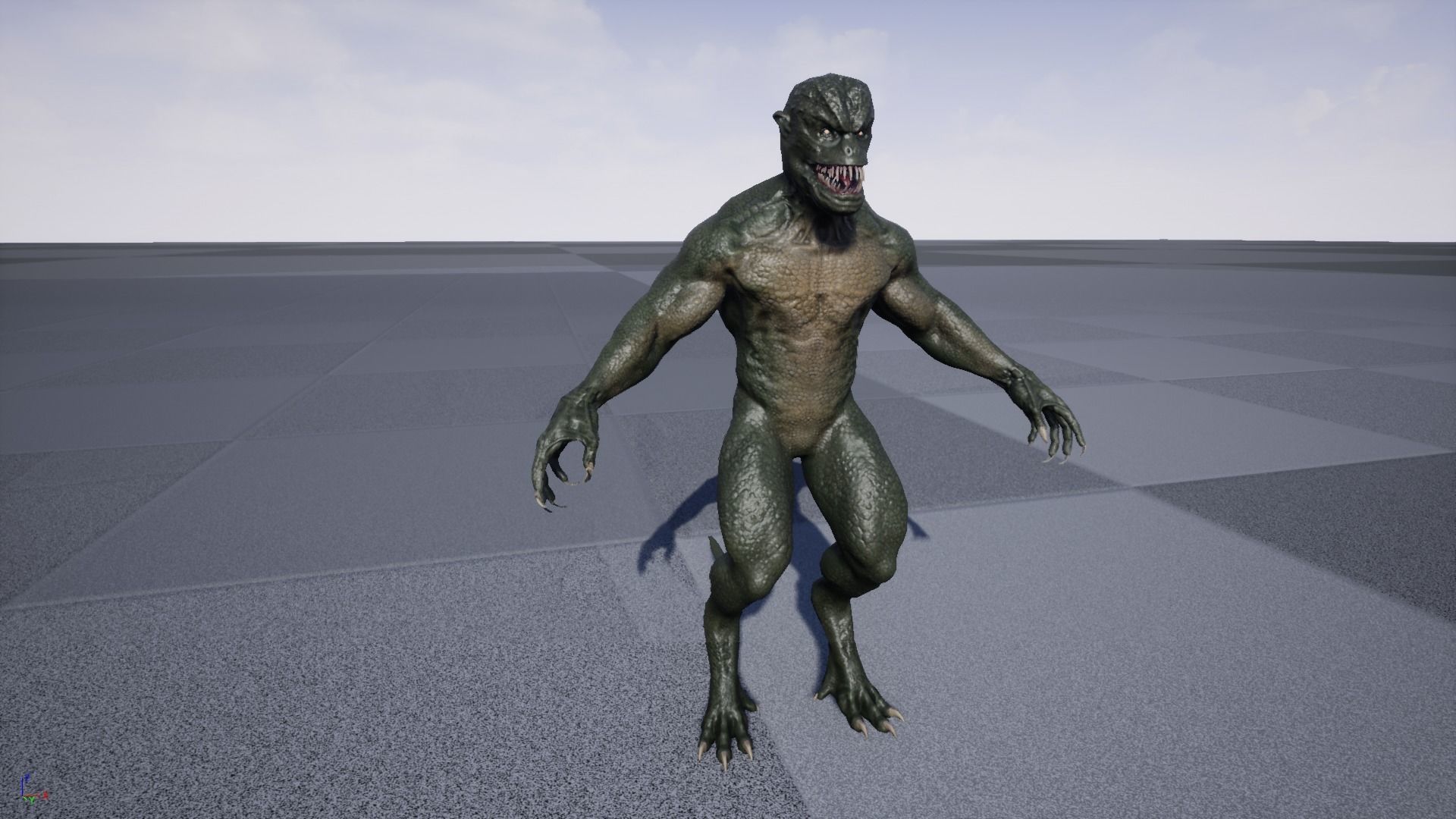 Reptile Mutant Low-poly 3D model_21