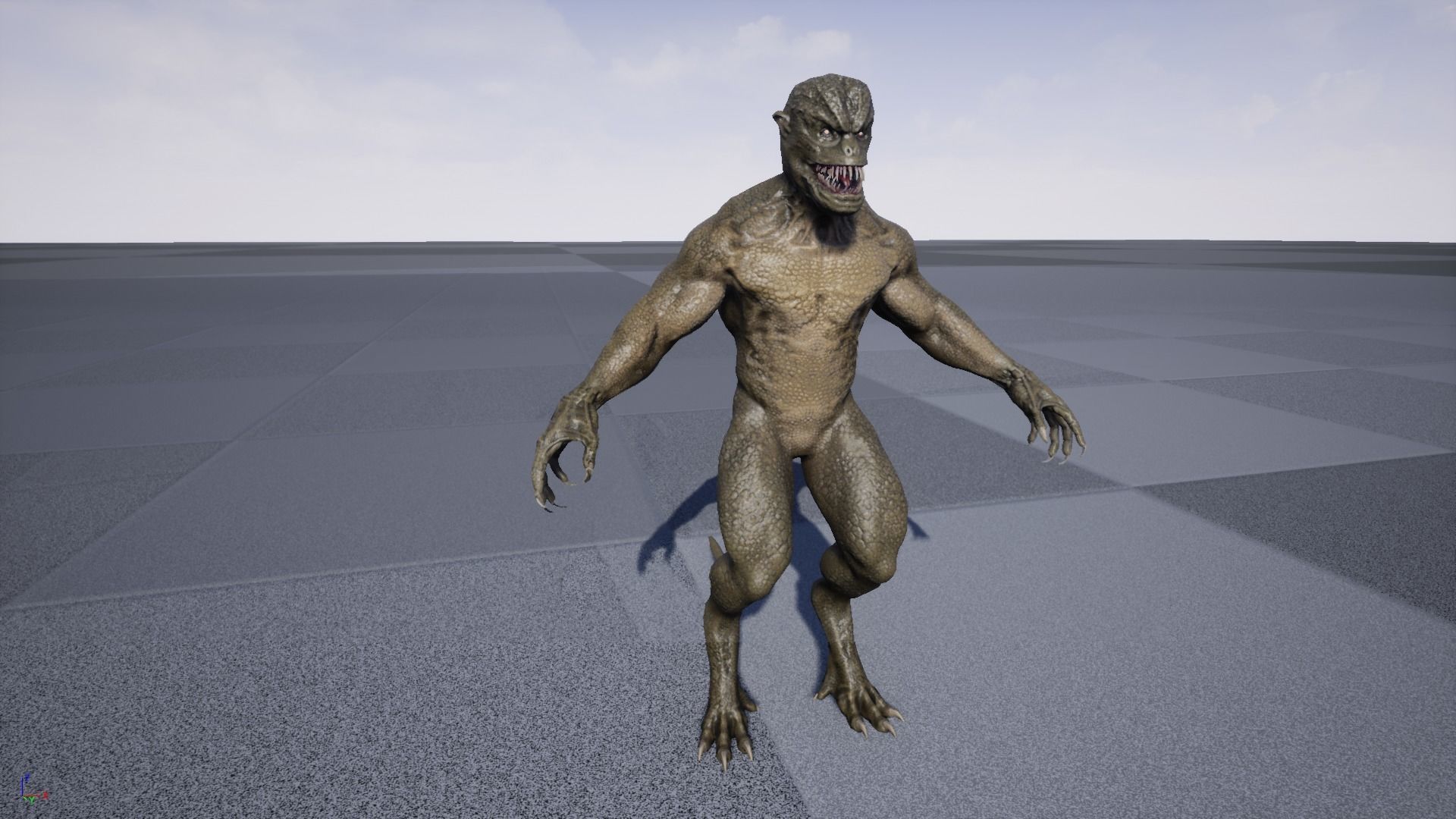 Reptile Mutant Low-poly 3D model_20