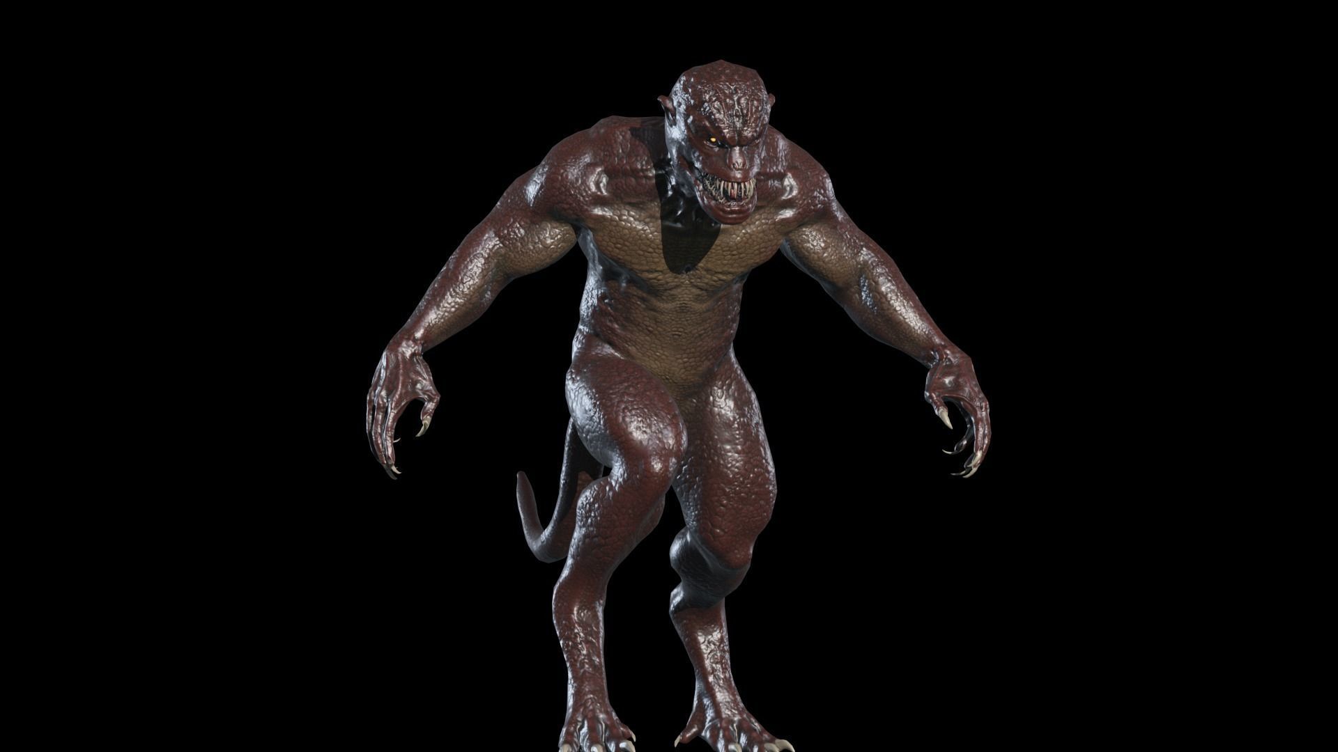 Reptile Mutant Low-poly 3D model_13