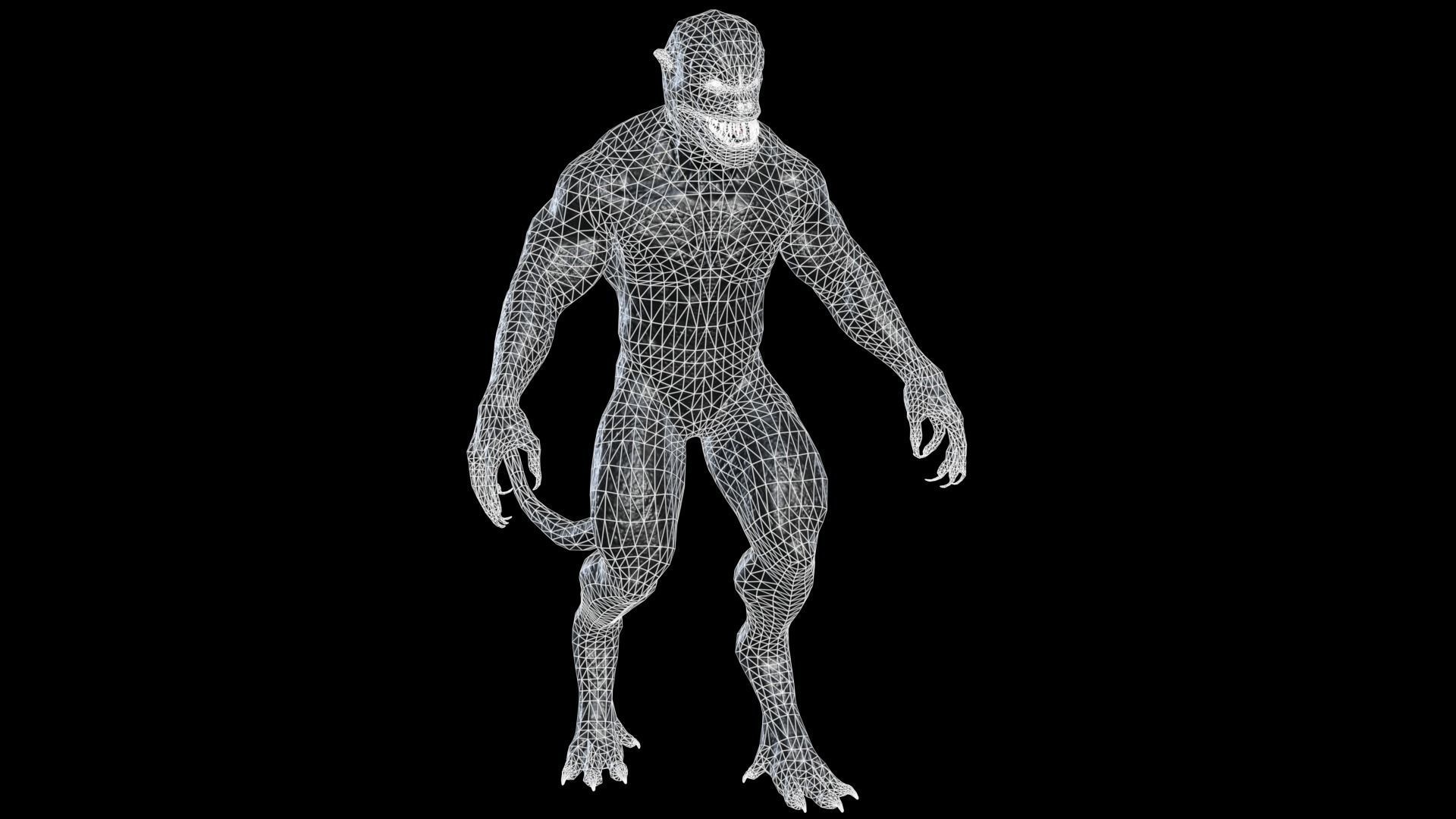 Reptile Mutant Low-poly 3D model_16