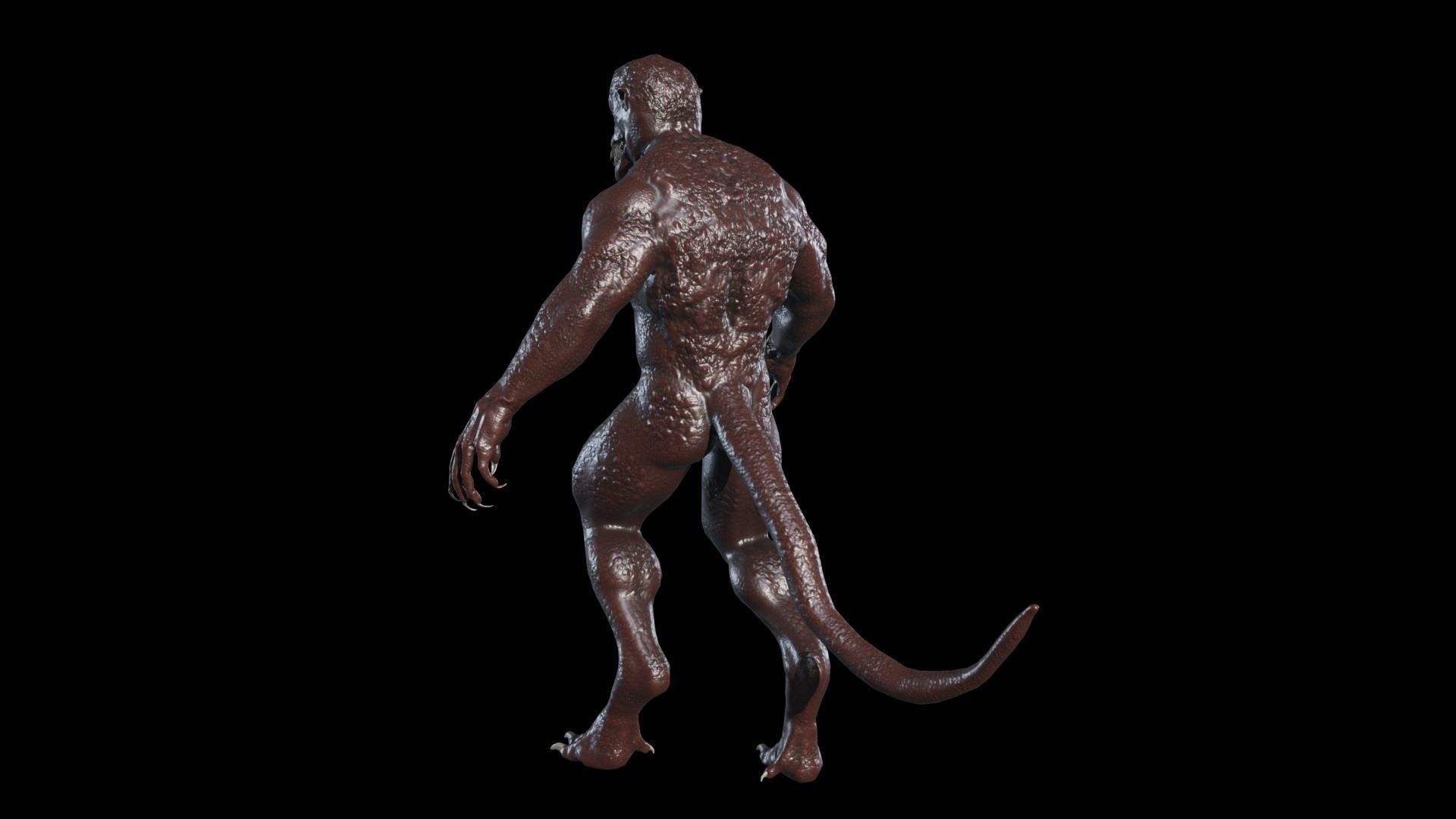 Reptile Mutant Low-poly 3D model_14