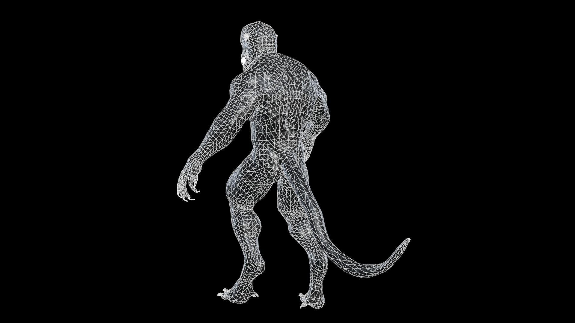 Reptile Mutant Low-poly 3D model_17