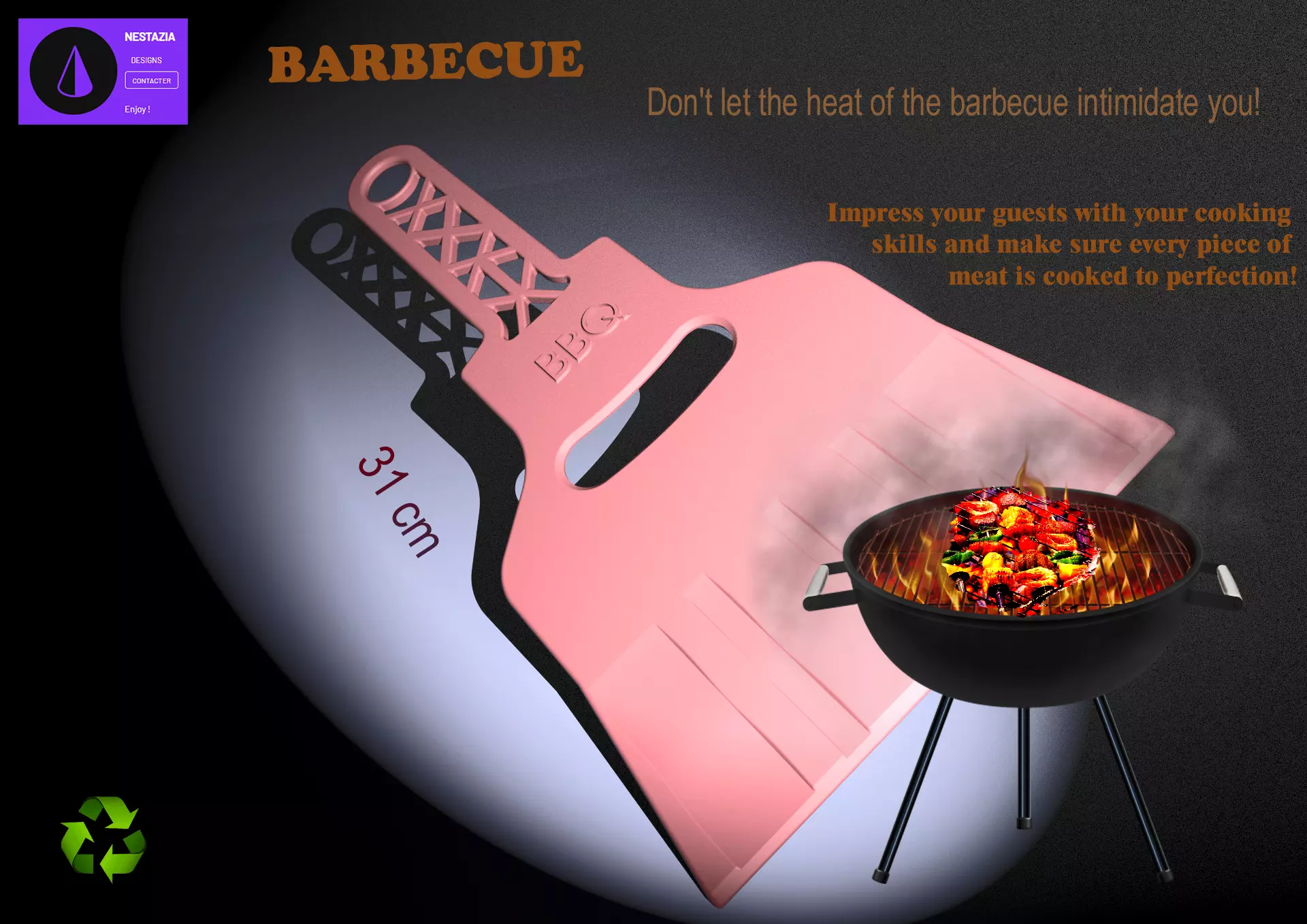 barbecue fan 3D model_0