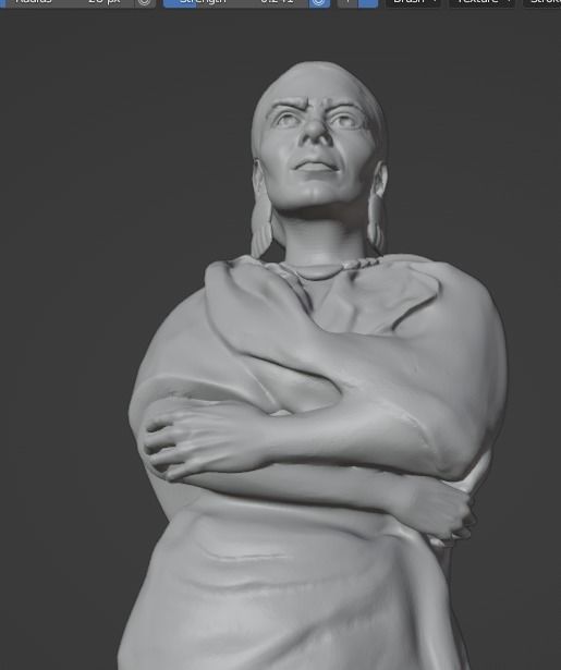 Frida Kahlo 3D print model_30